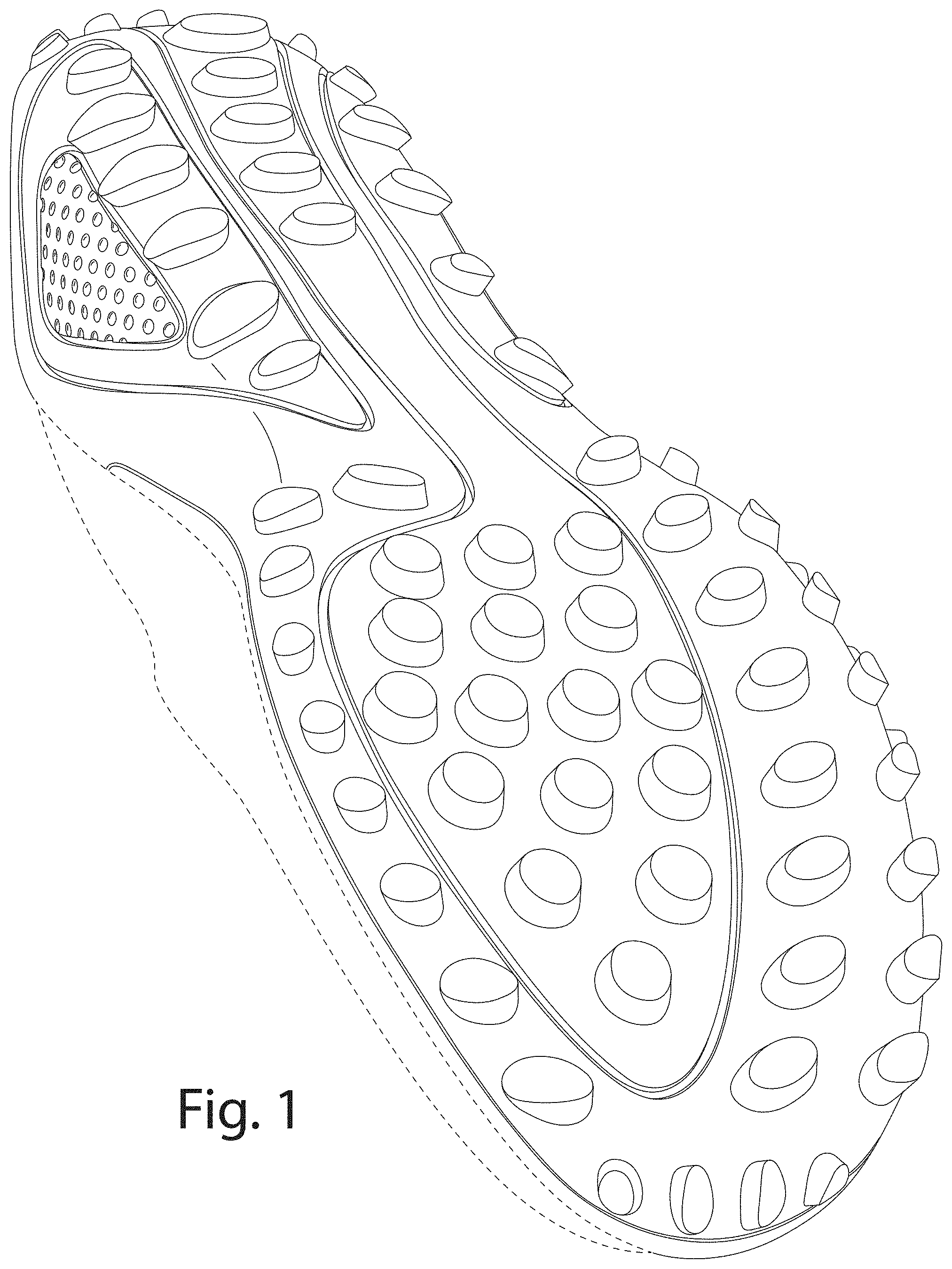 Patent USD1001437 — Footwear sole — Figure 1
