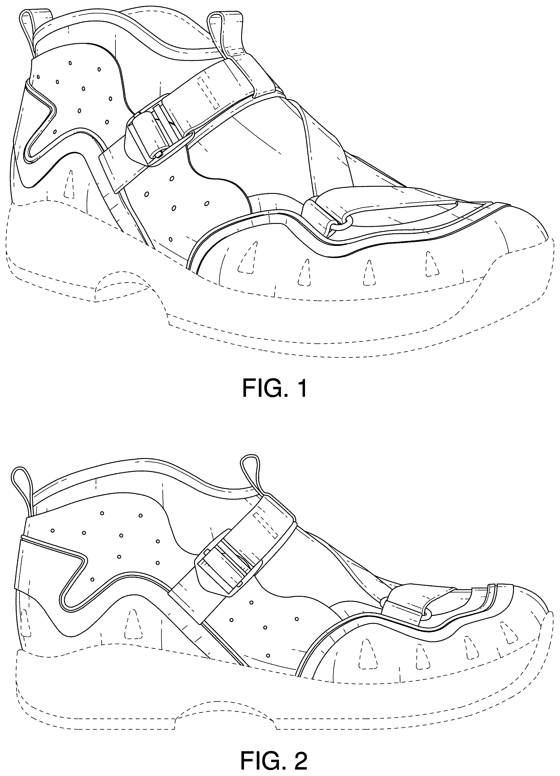 Patent USD1001455 — Footwear upper — Figure 1