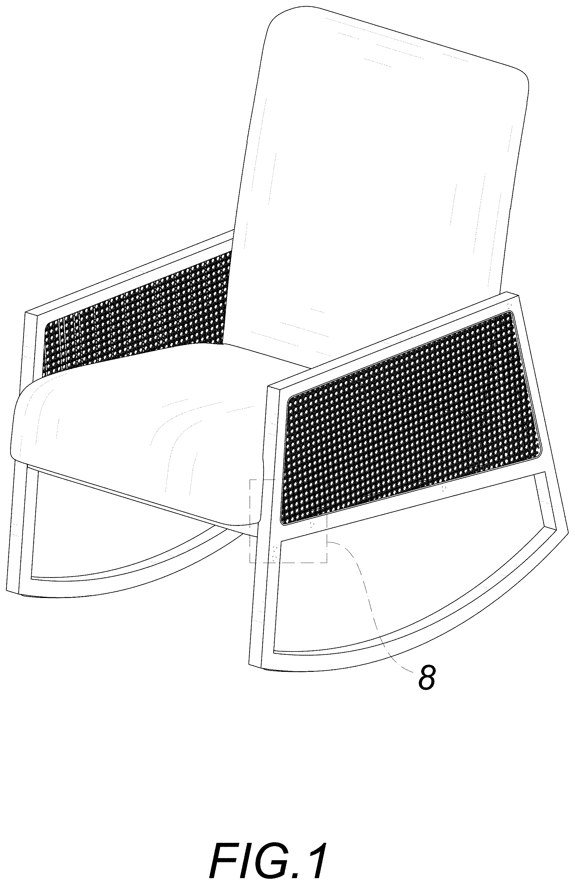 Patent USD1001520 — Rocking chair — Figure 1