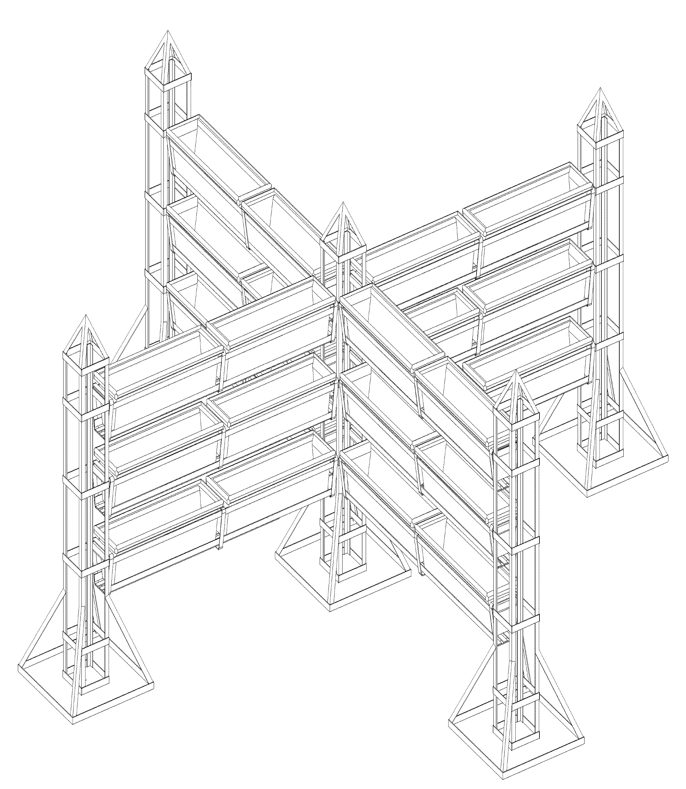 Patent USD1001532 — Tiered gardening rack — Figure 1