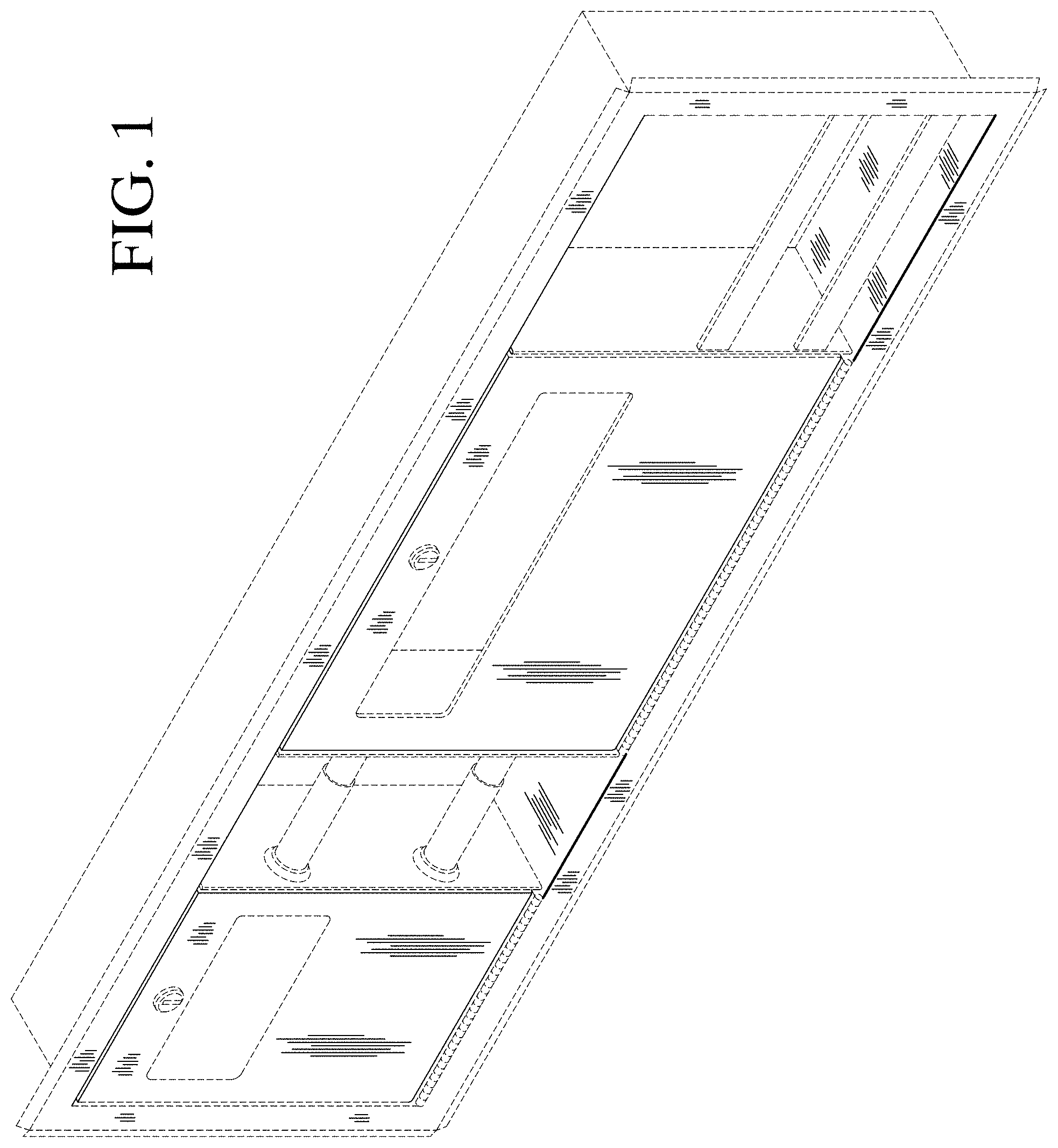 Patent USD1001535 — Dispenser unit with receptacle — Figure 1