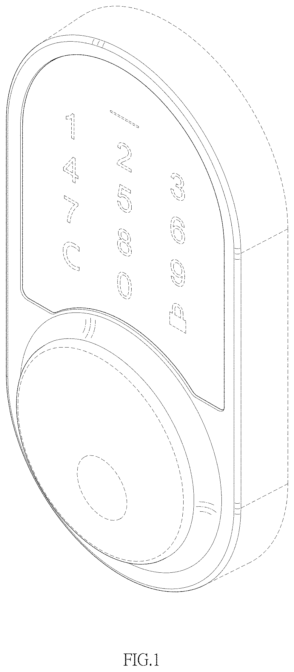 Patent USD1001615 — Lock escutcheon — Figure 1