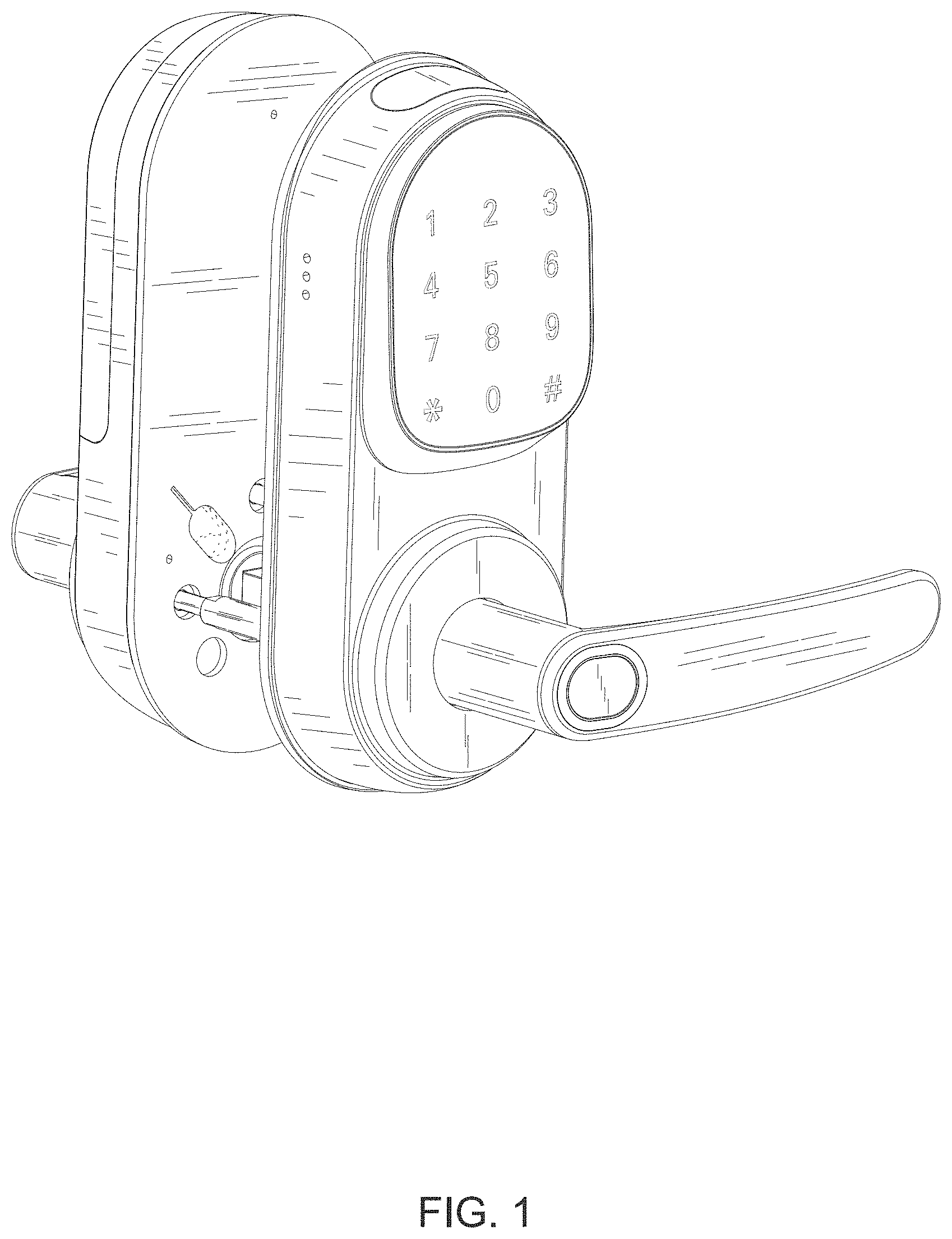 Patent USD1001616 — Smart lock — Figure 1