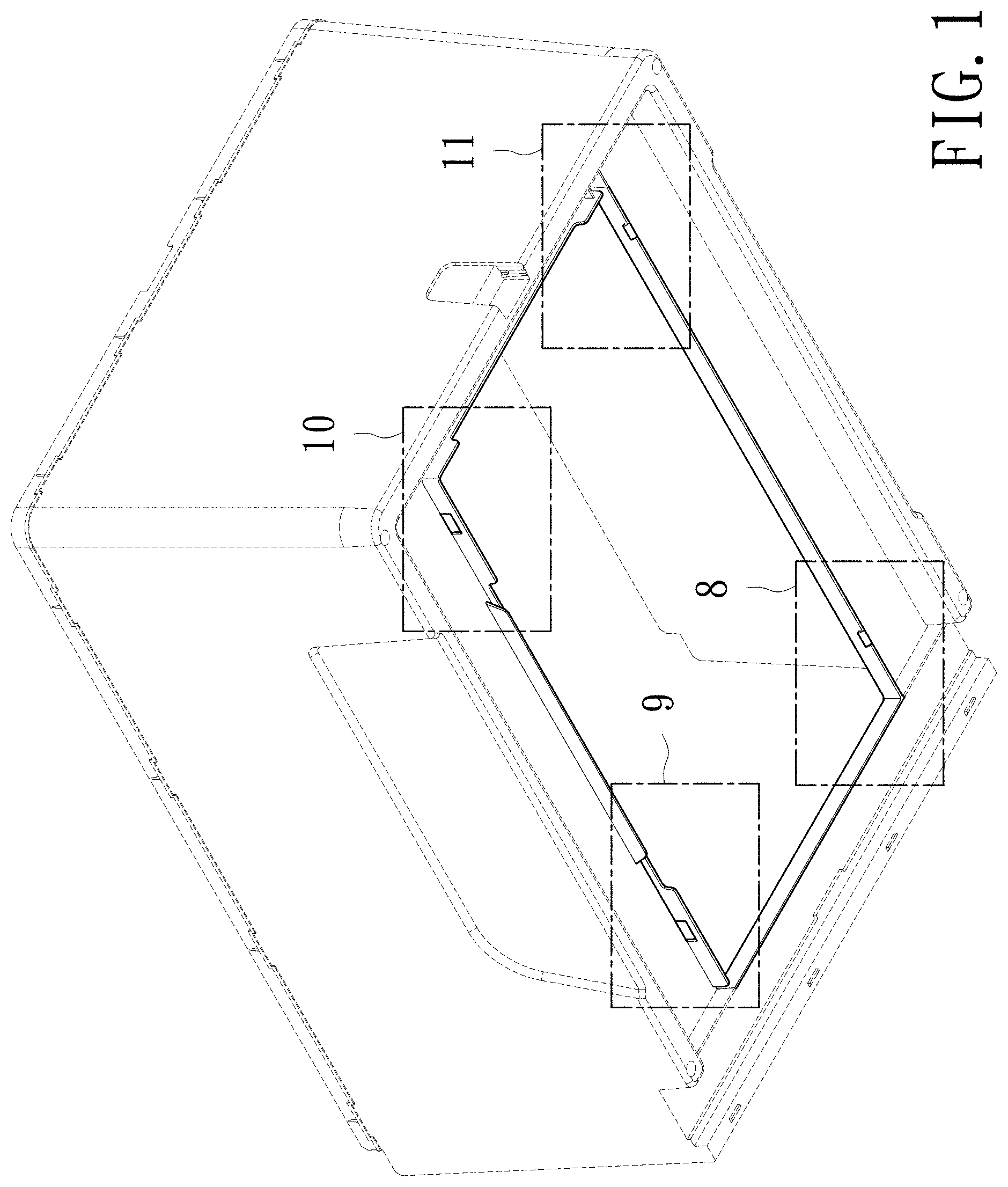 Patent USD1001639 — Outer container of packaging box for storage — Figure 1