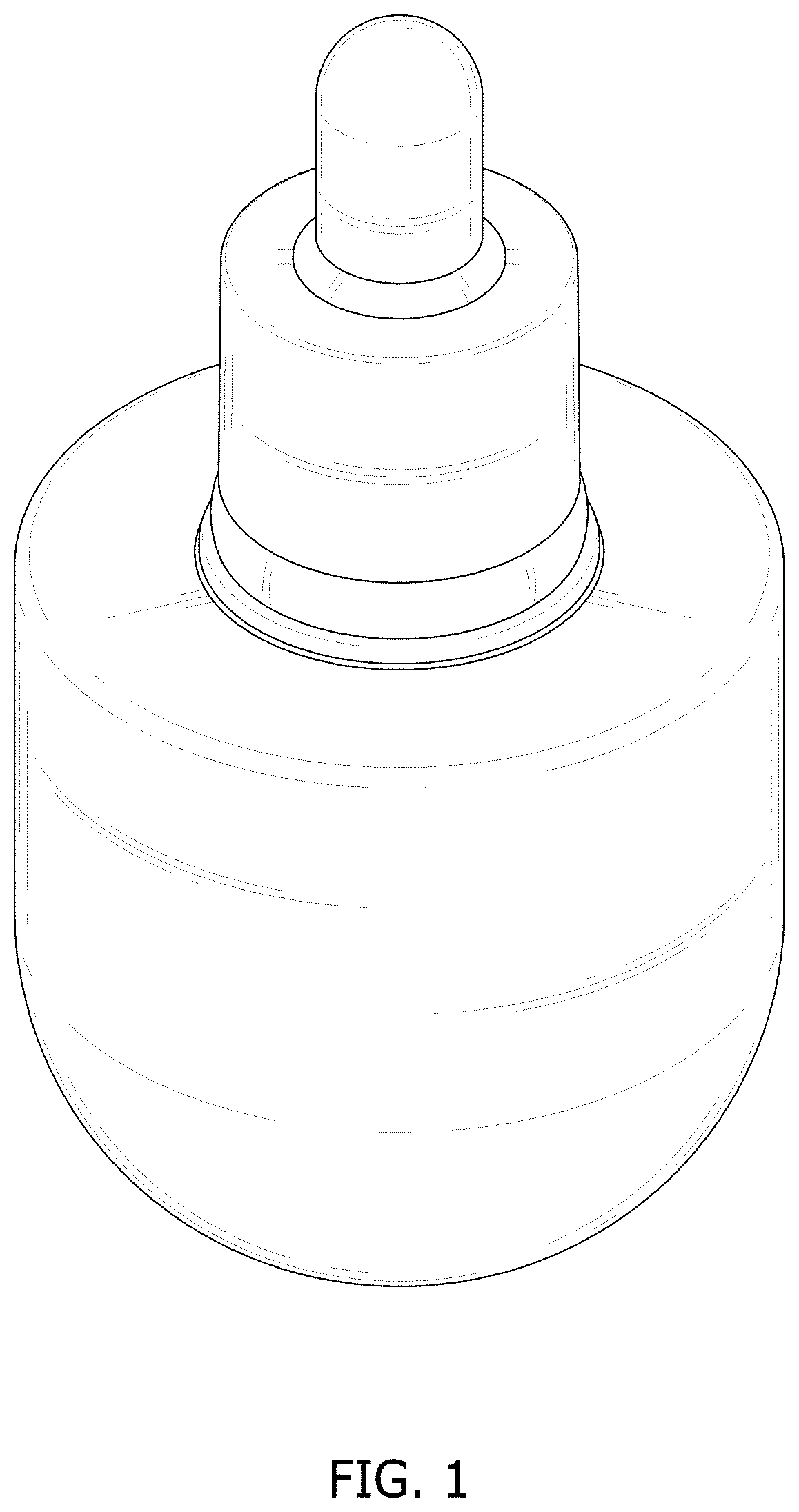 Patent USD1001640 — Cosmetics container — Figure 1