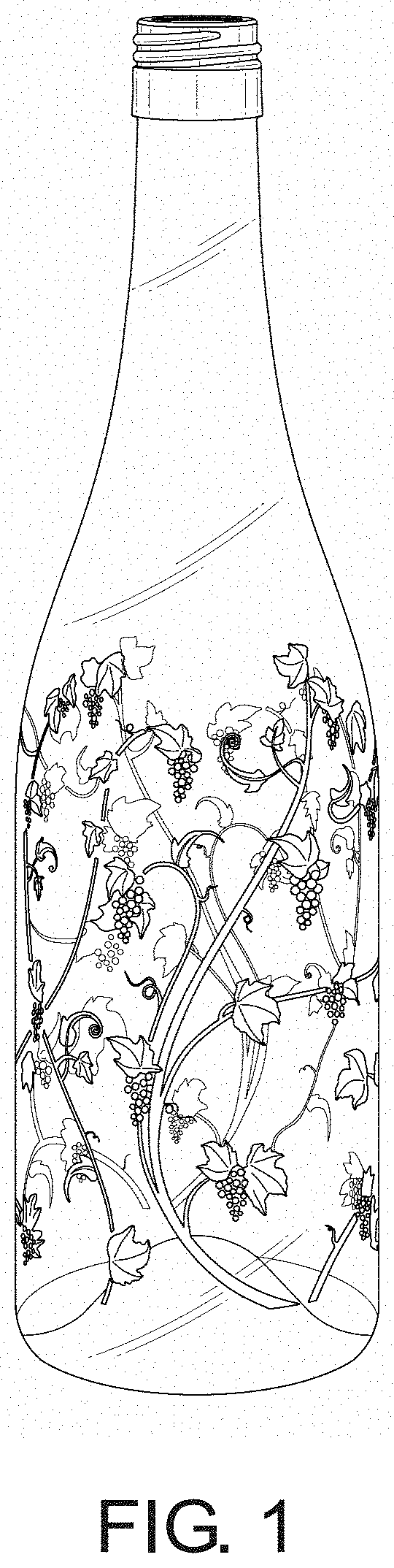 Patent USD1001643 — Wine bottle — Figure 1