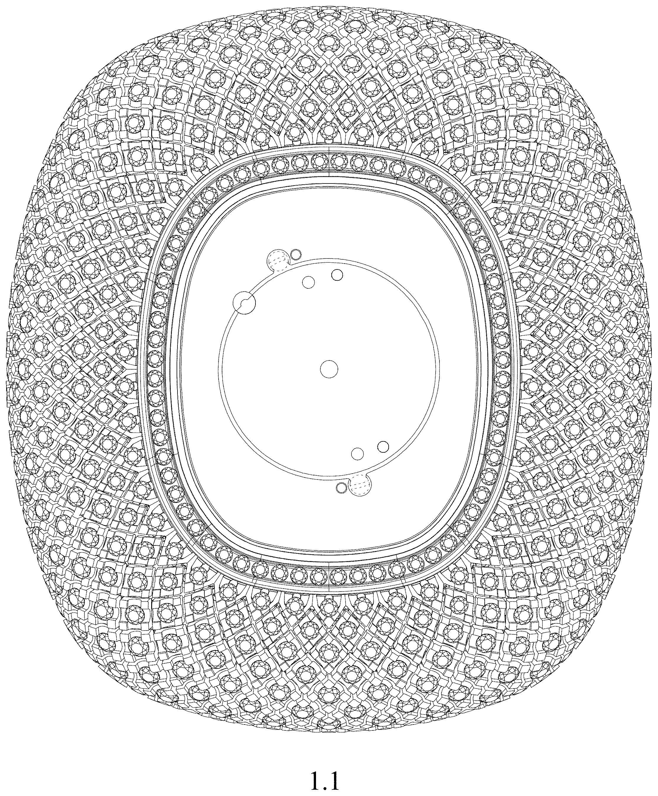 Patent USD1001653 Figure 1 – Watch case