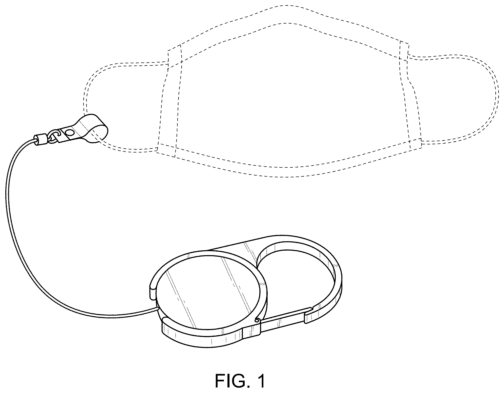 Patent USD1001676 — Retractable lanyard for face masks — Figure 1