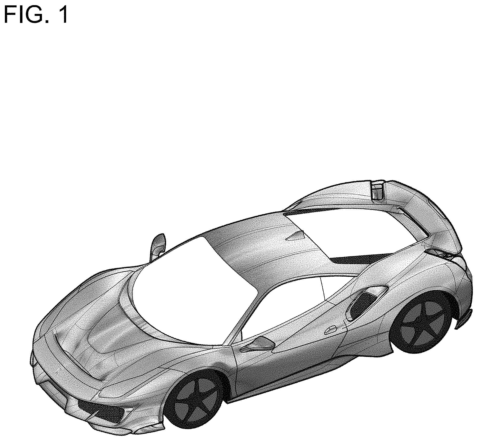 Patent USD1001683 — Car with surface ornamentation — Figure 1