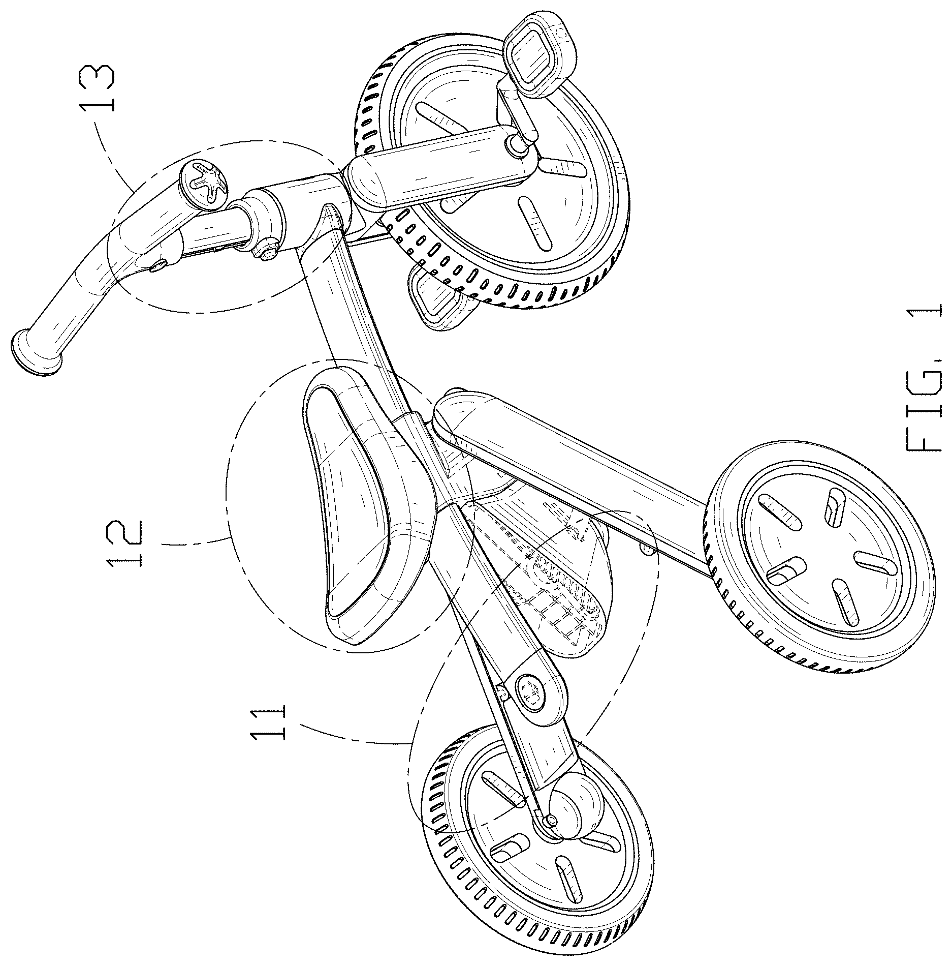Patent USD1001690 Figure 1 – Tricycle