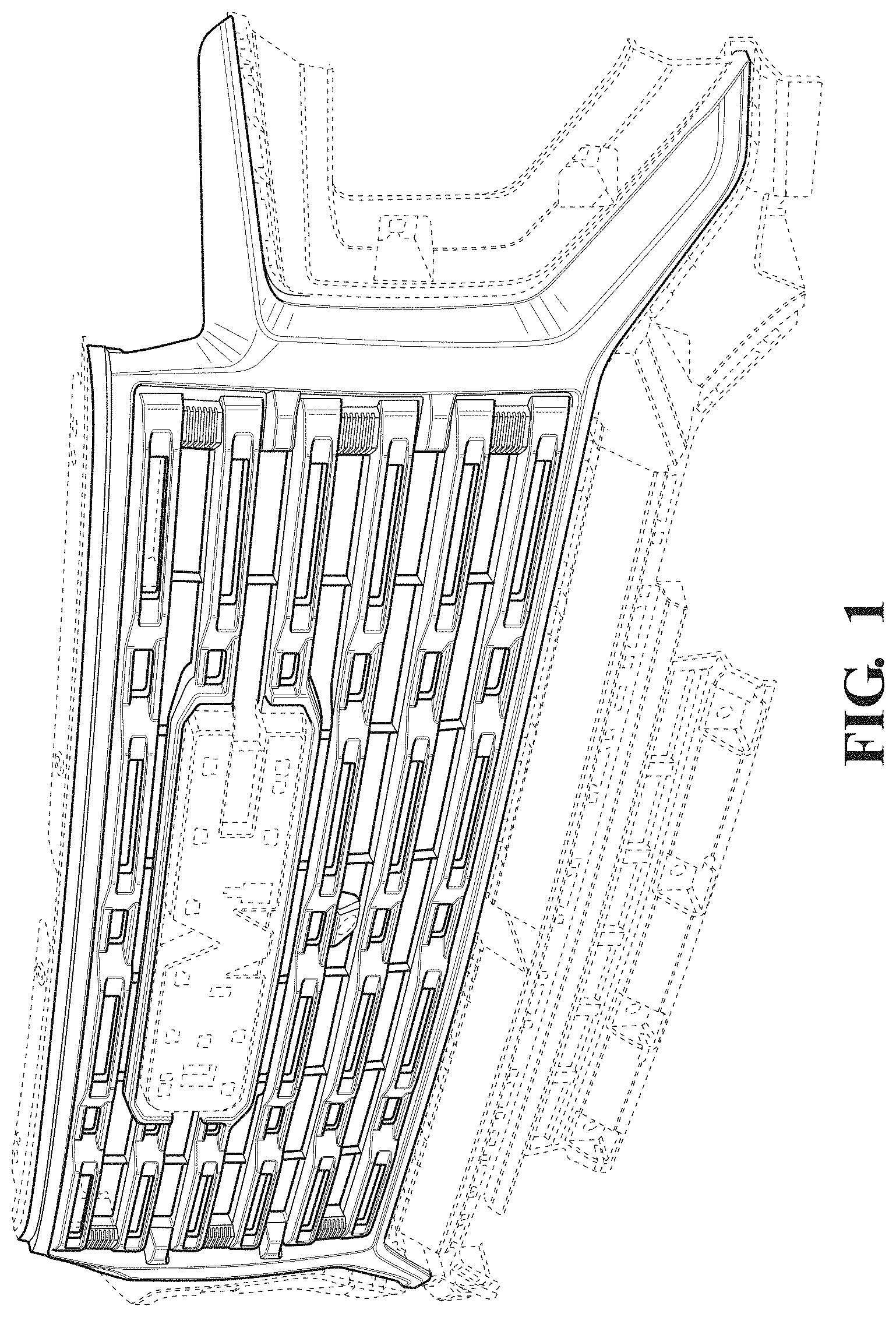 Patent USD1001692 Figure 1 – Vehicle grille