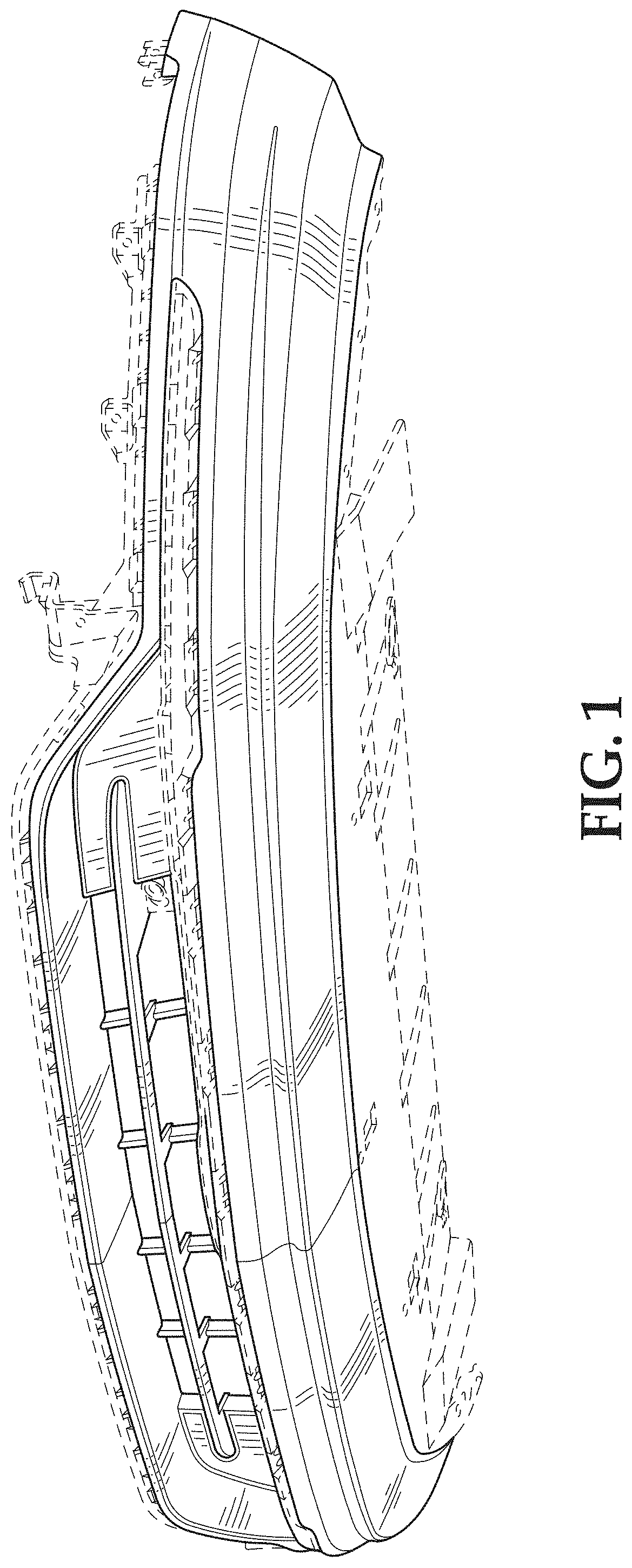 Patent USD1001697 — Vehicle front lower bumper — Figure 1