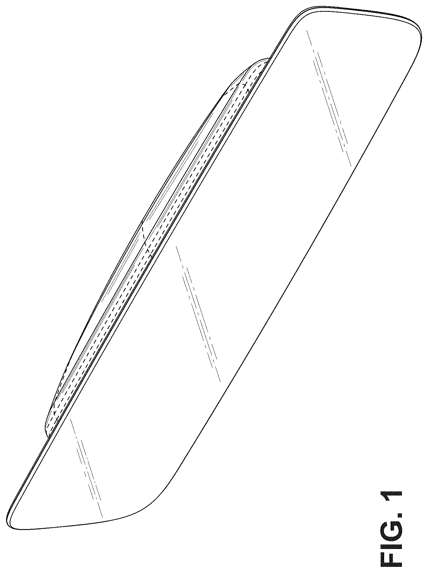 Patent USD1001700 — Rearview mirror for a vehicle — Figure 1
