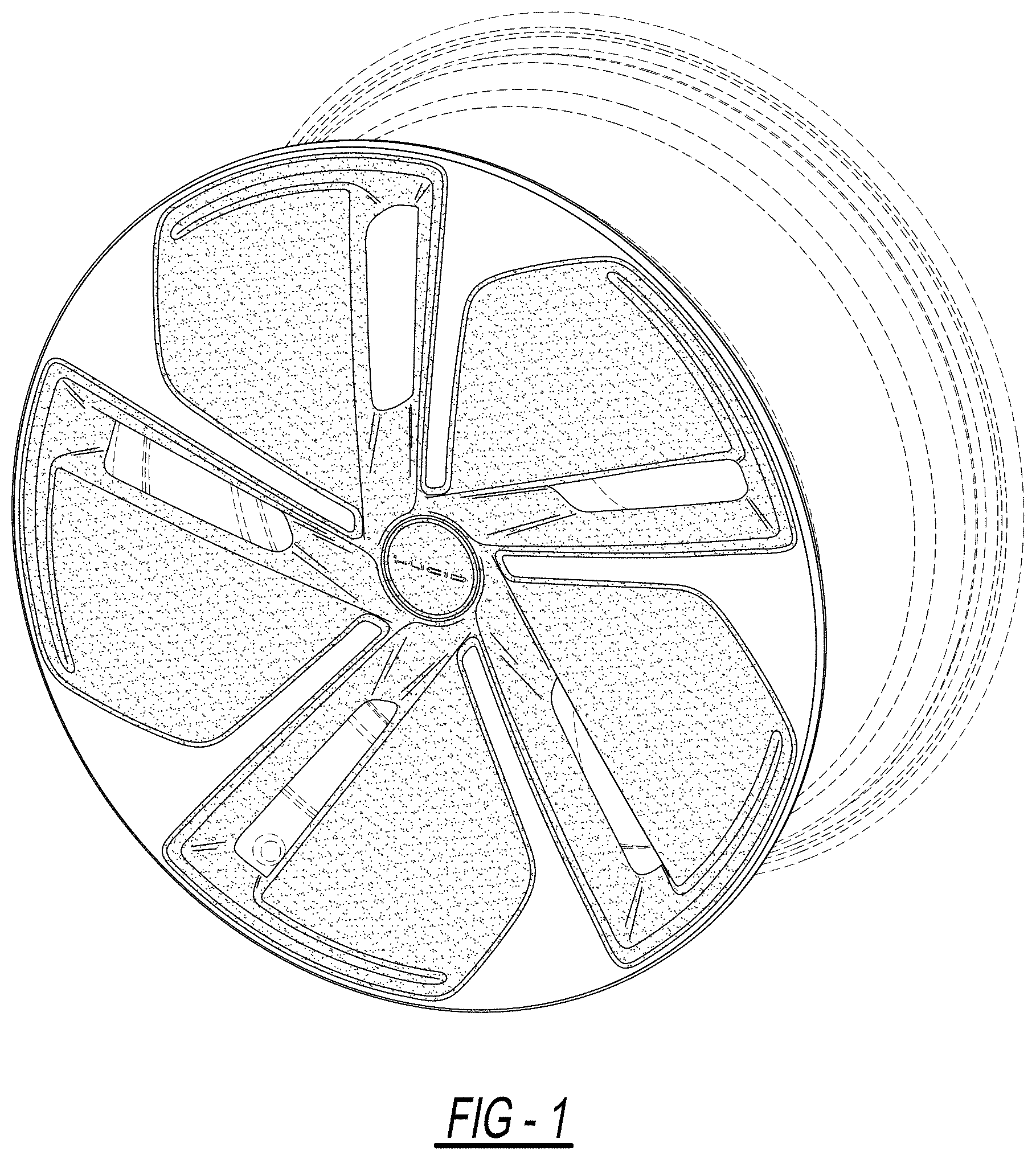 Patent USD1001711 — Automotive vehicle wheel — Figure 1
