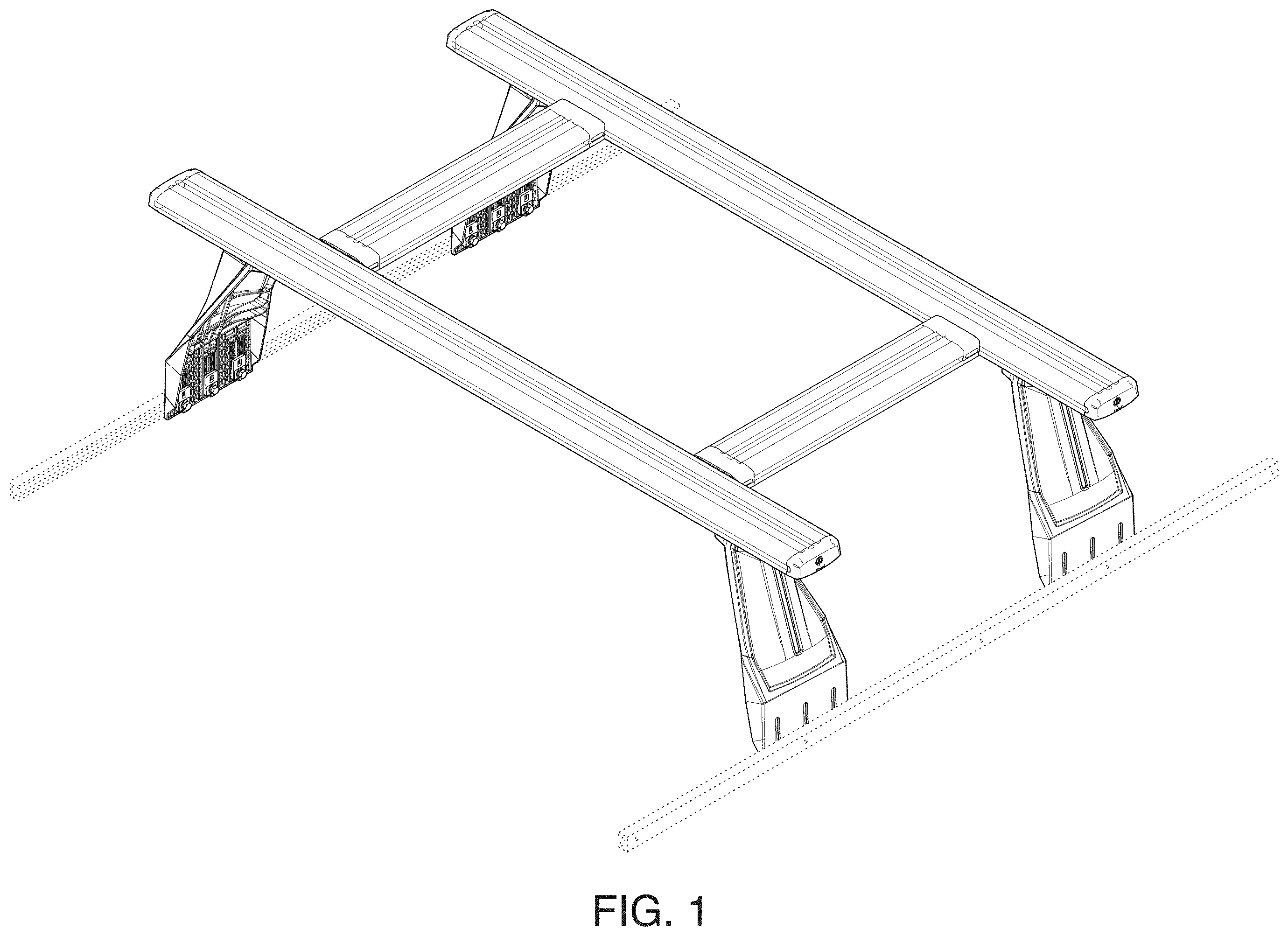 Patent USD1001717 Figure 1 – Adjustable cargo carrier assembly