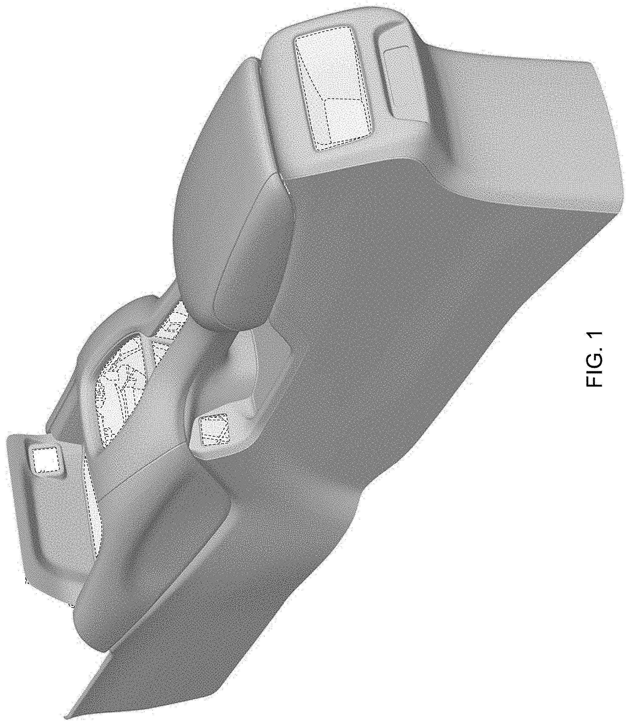 Patent USD1001718 — Center console for an automobile — Figure 1