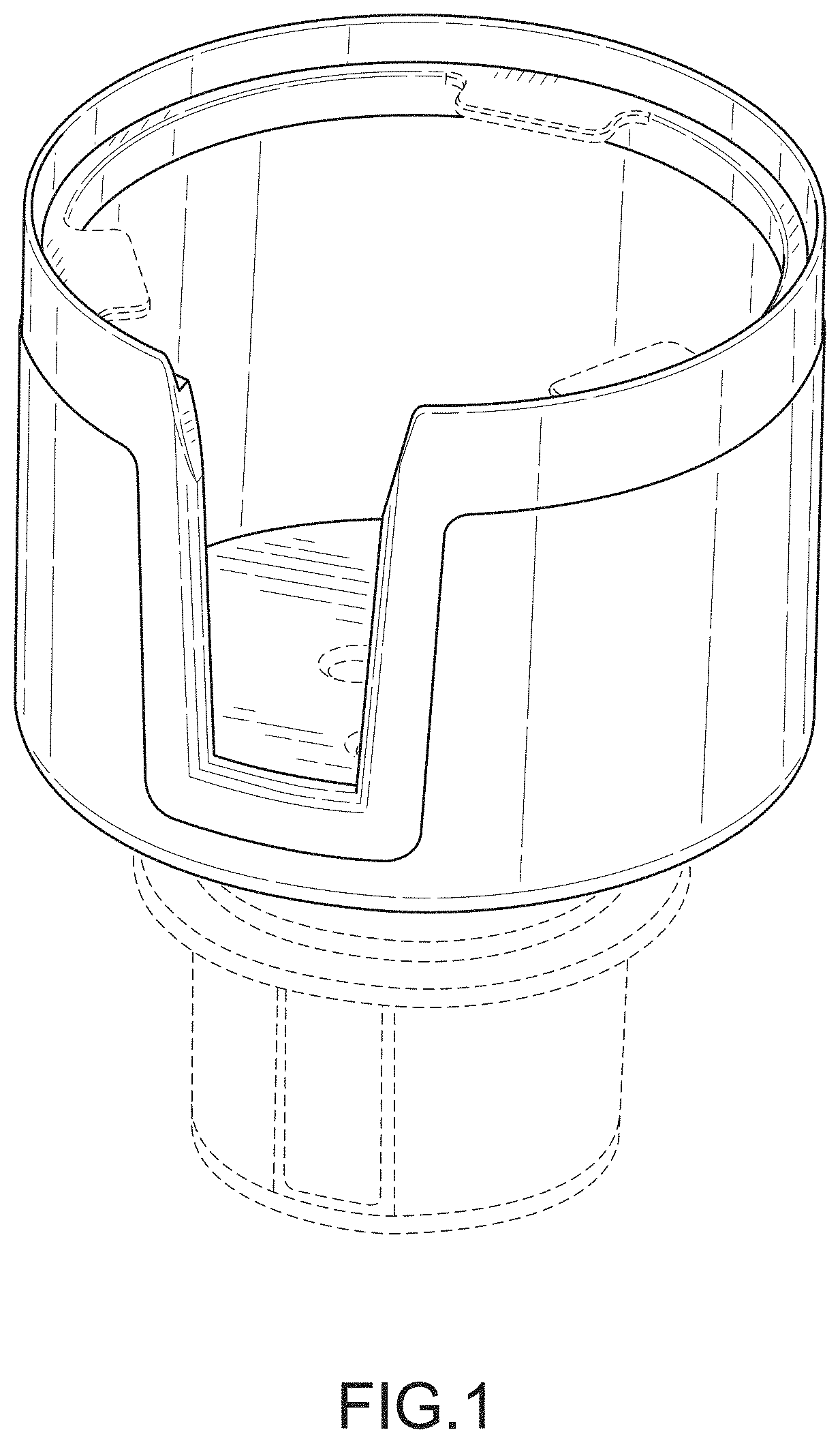 Patent USD1001719 — Cupholder for a vehicle — Figure 1