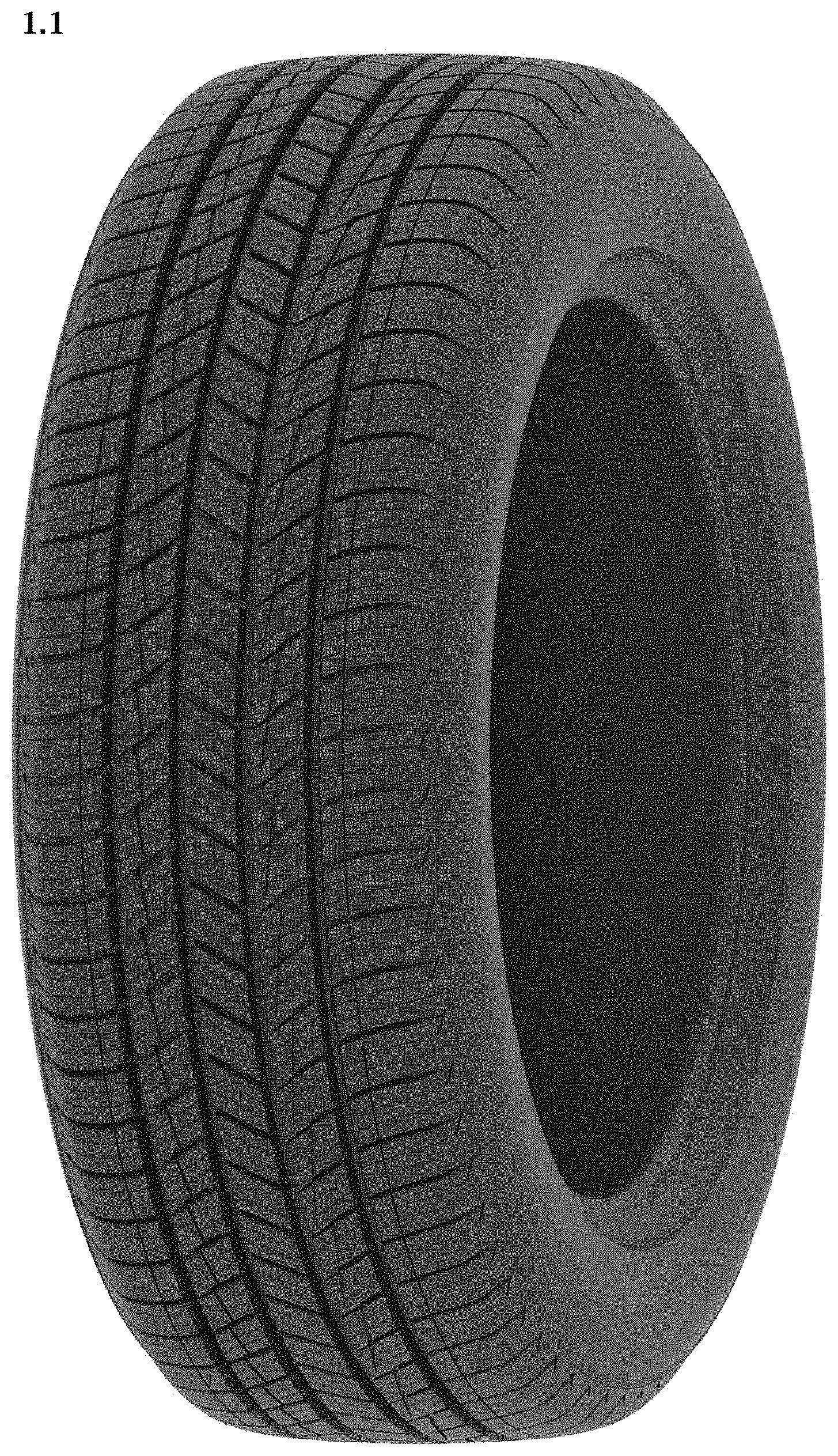 Patent USD1001724 — Vehicle tyre — Figure 1