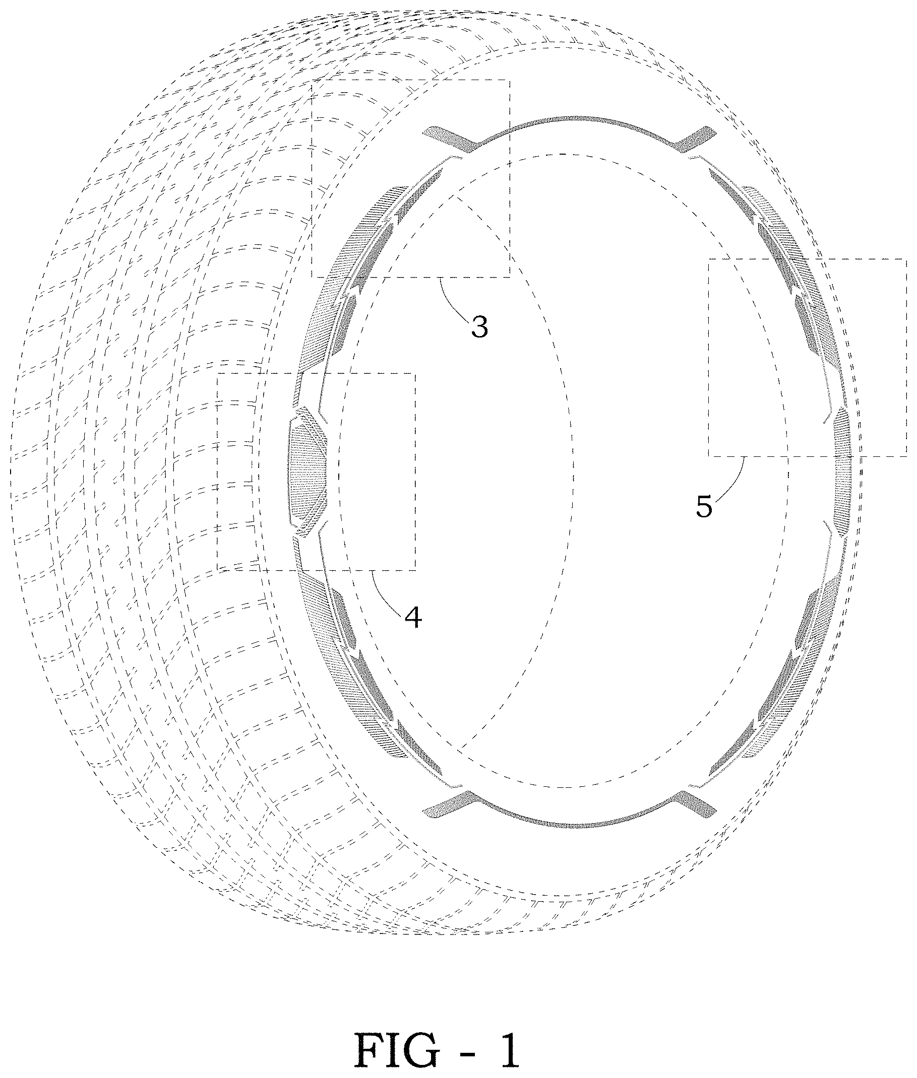 Patent USD1001725 — Tire sidewall — Figure 1