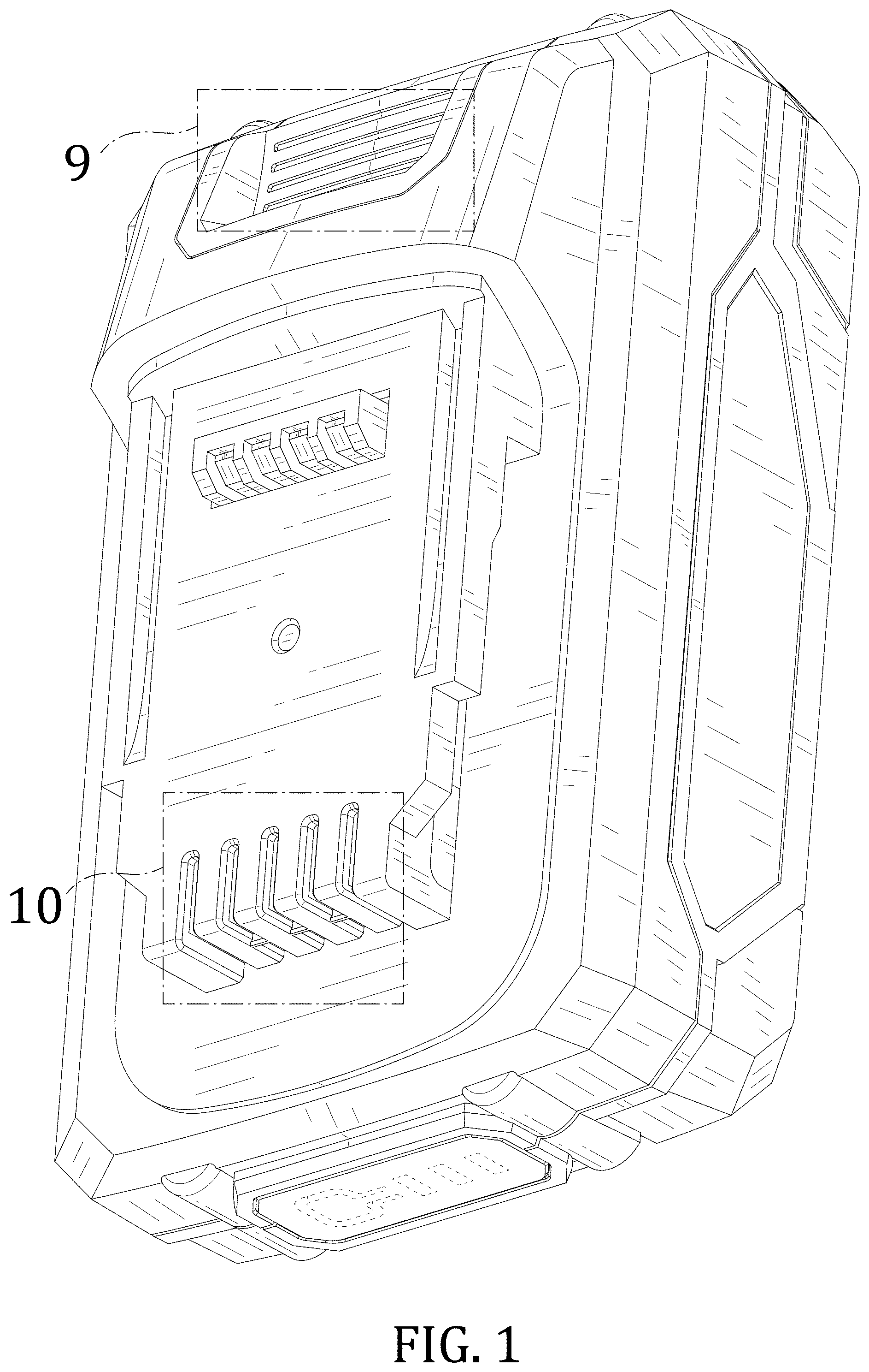 Patent USD1001728 — Power tool battery pack — Figure 1