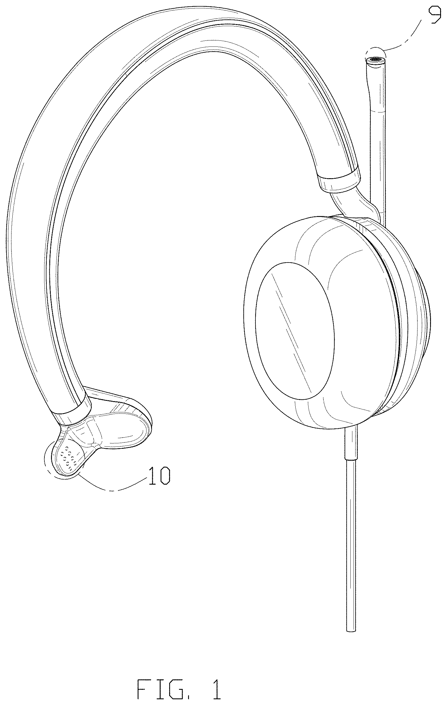 Patent USD1001773 — Headphone — Figure 1