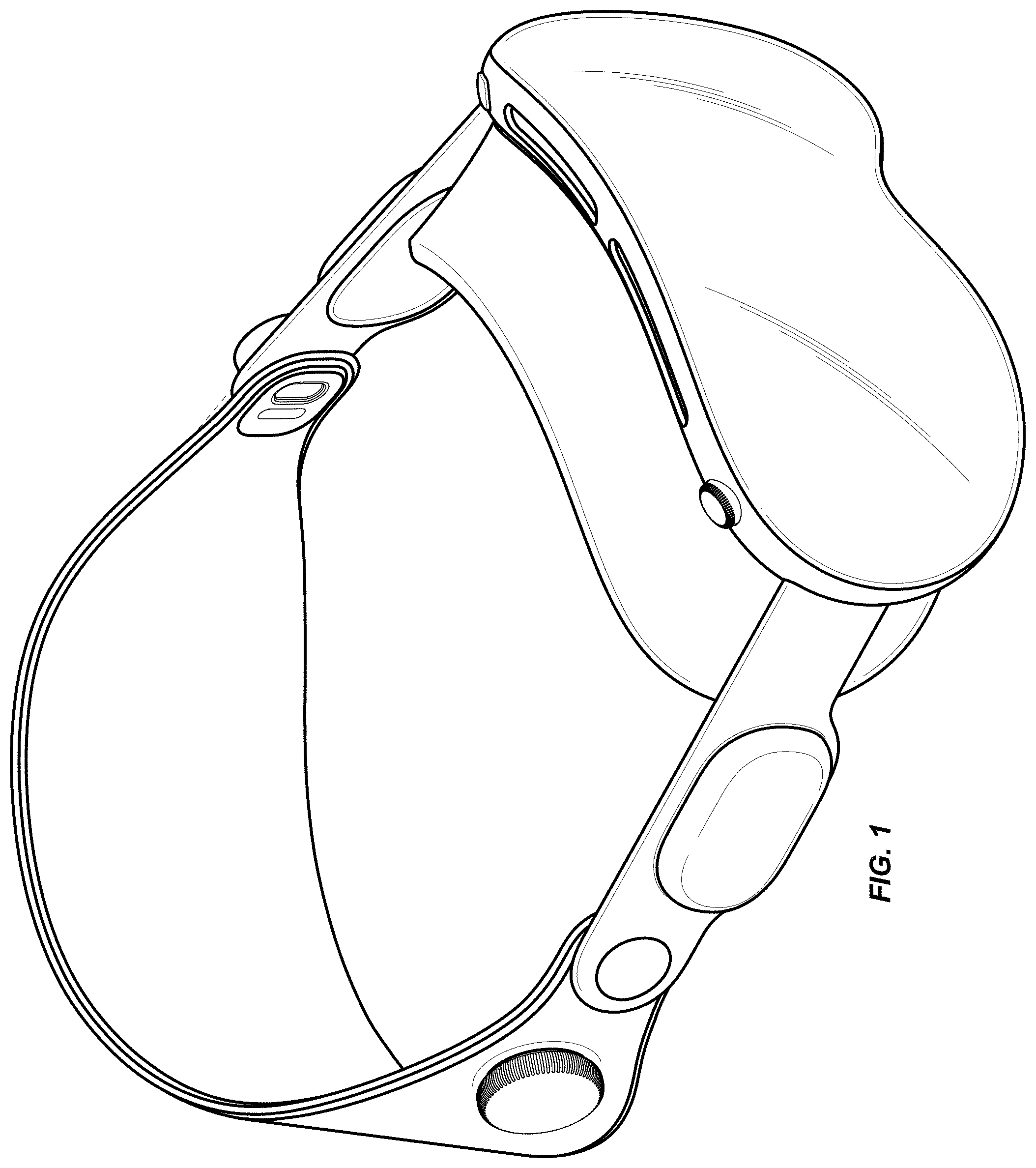 Patent USD1001800 Figure 1 – Head-mounted display