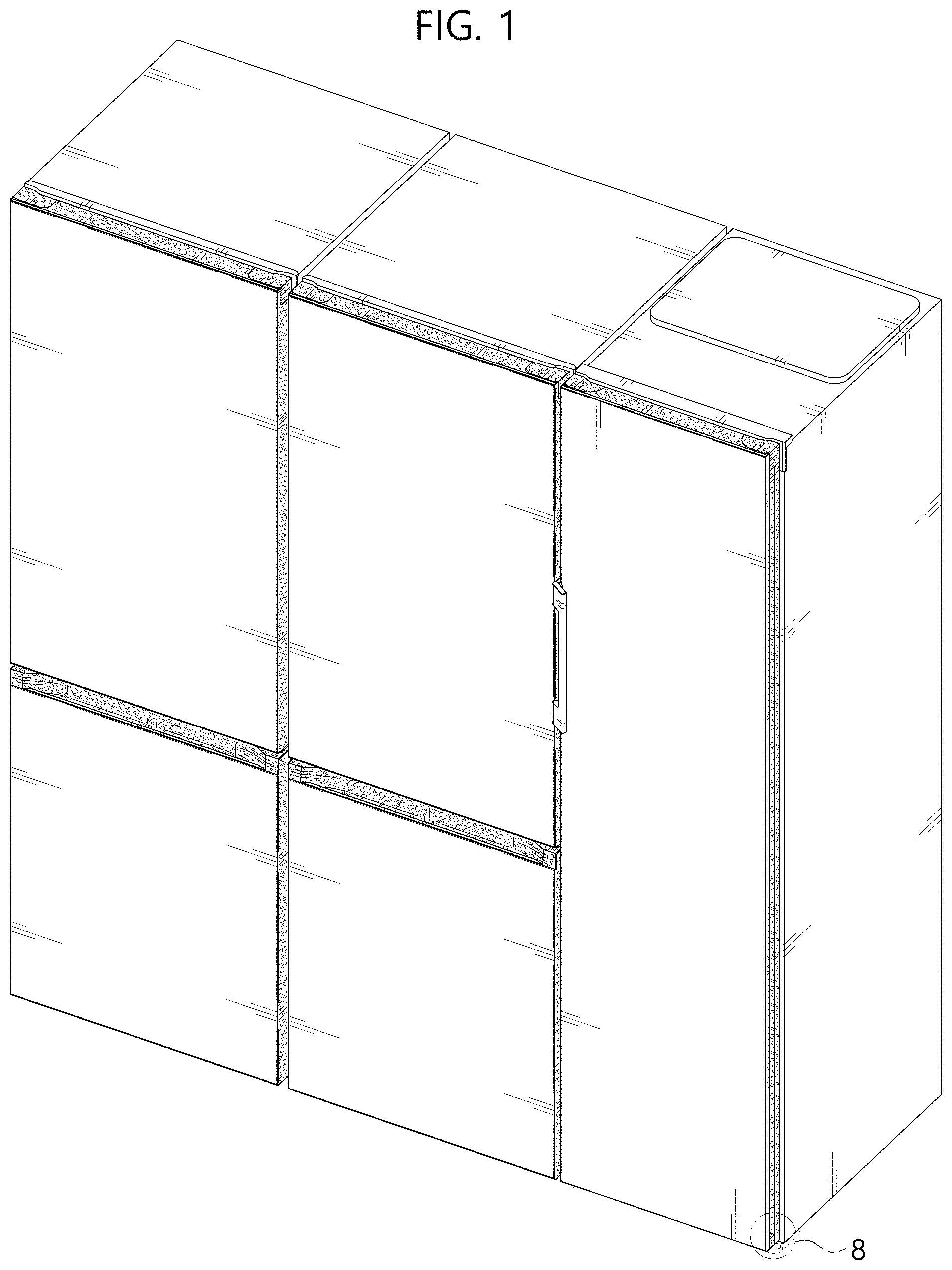Patent USD1001849 — Refrigerator — Figure 1