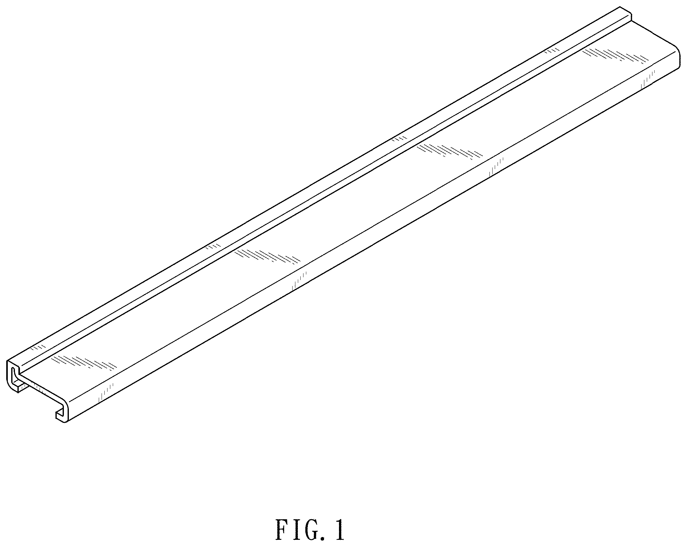 Patent USD1001853 — Wiper blade holder for a protective cover of a machine tool — Figure 1
