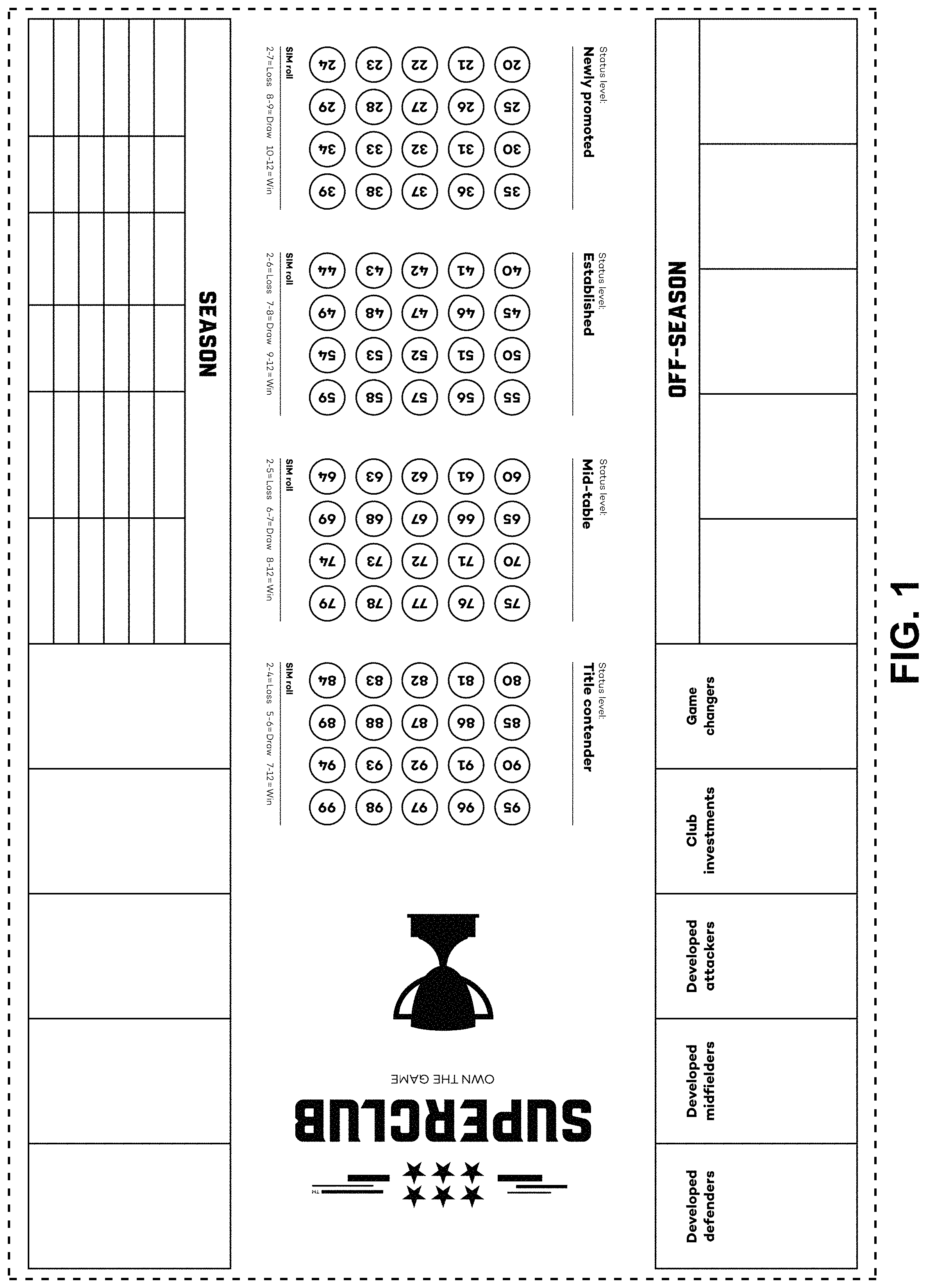 Patent USD1001900 — Game board — Figure 1