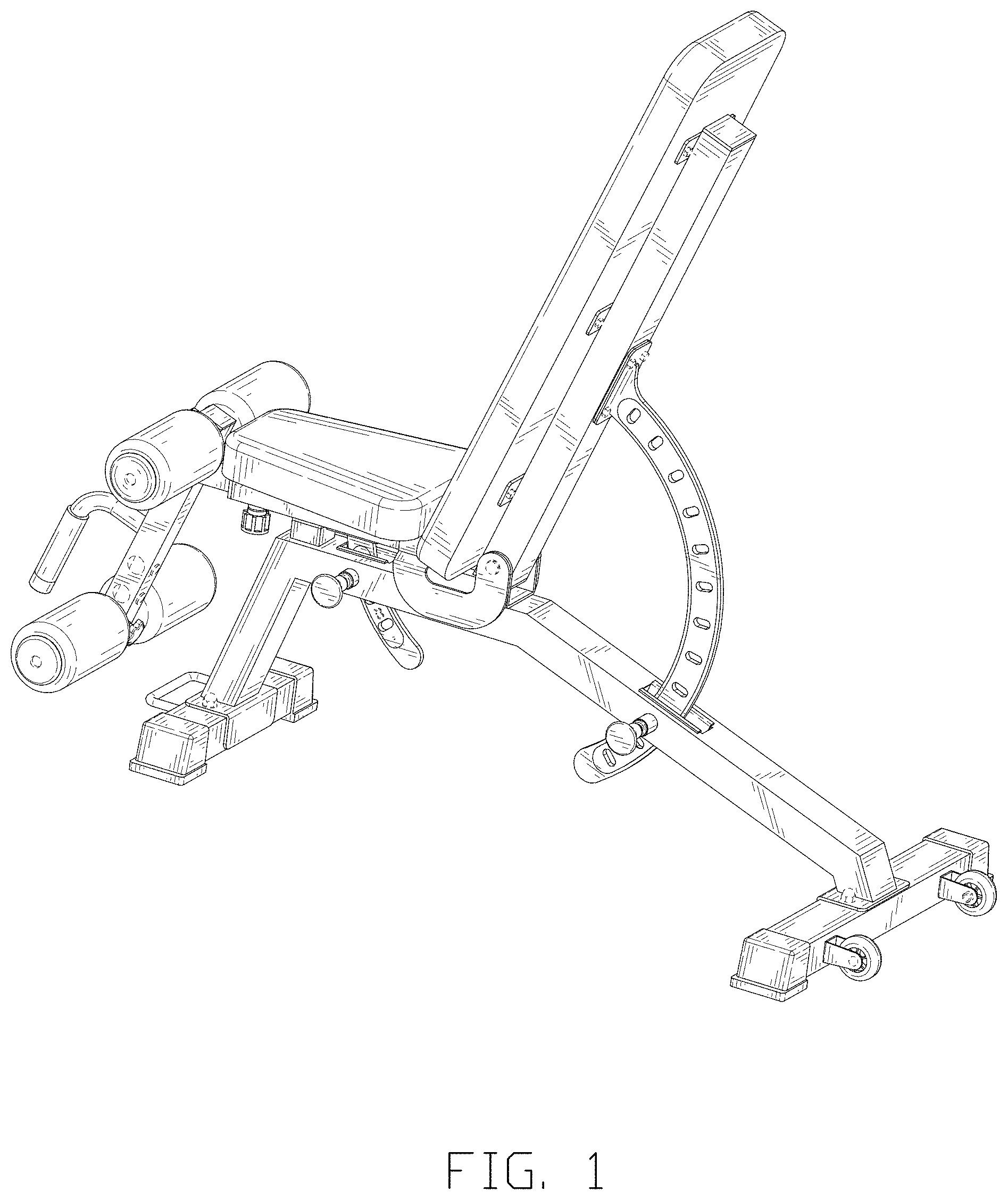 Patent USD1001926 Figure 1 – Exercise bench