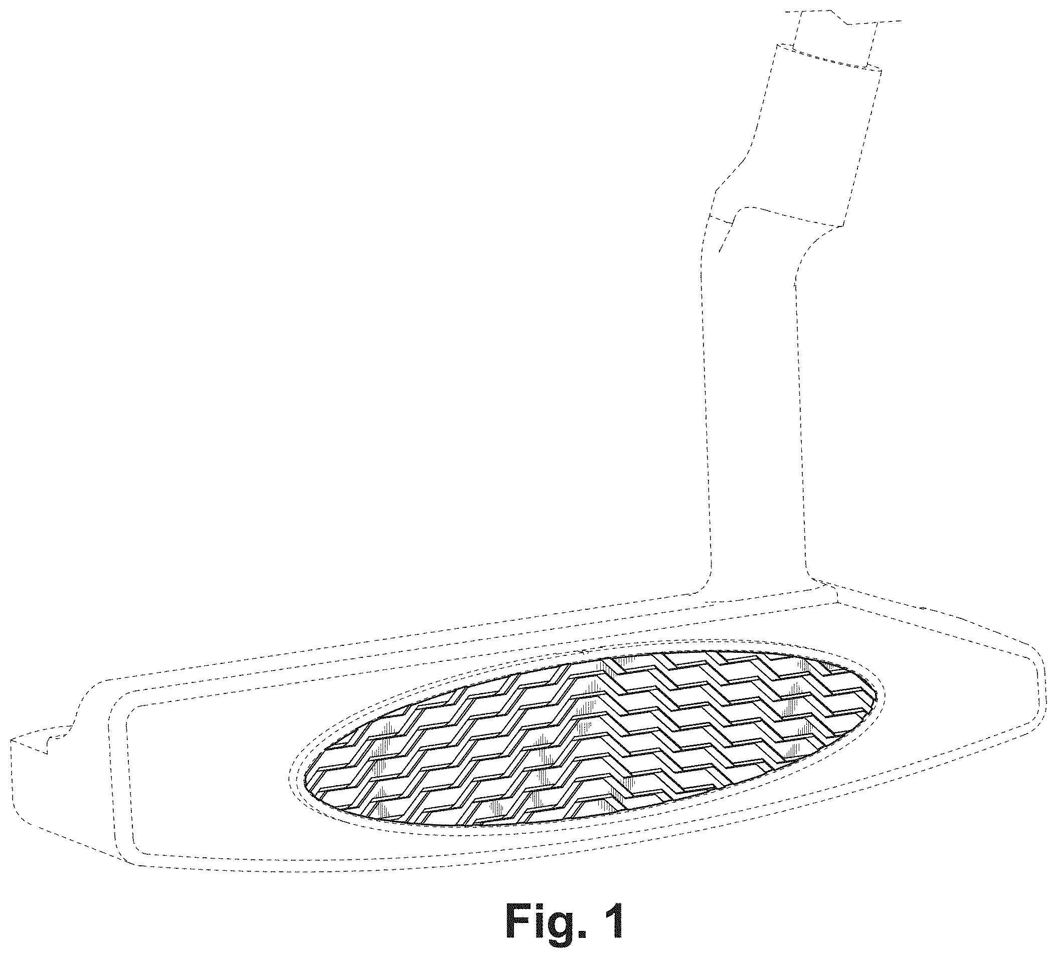 Patent USD1001931 — Striking face for a putter head — Figure 1