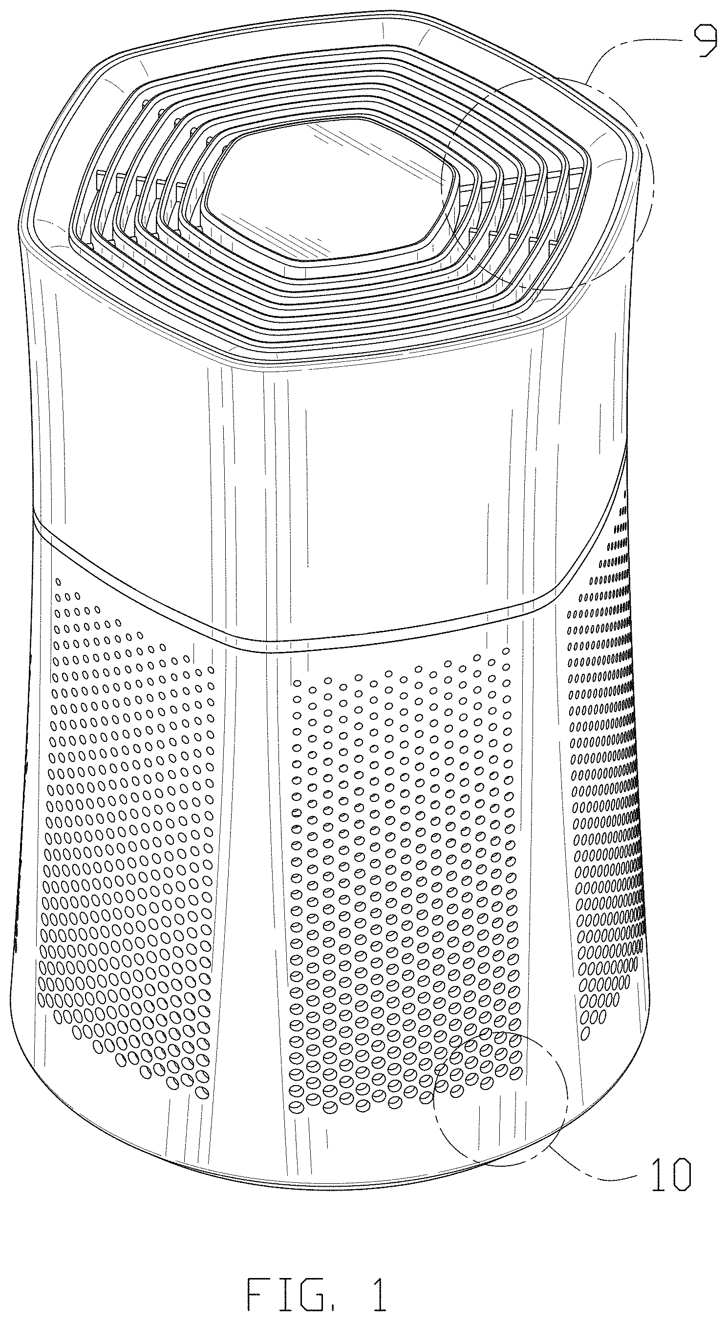 Patent USD1001988 — Air purifier — Figure 1