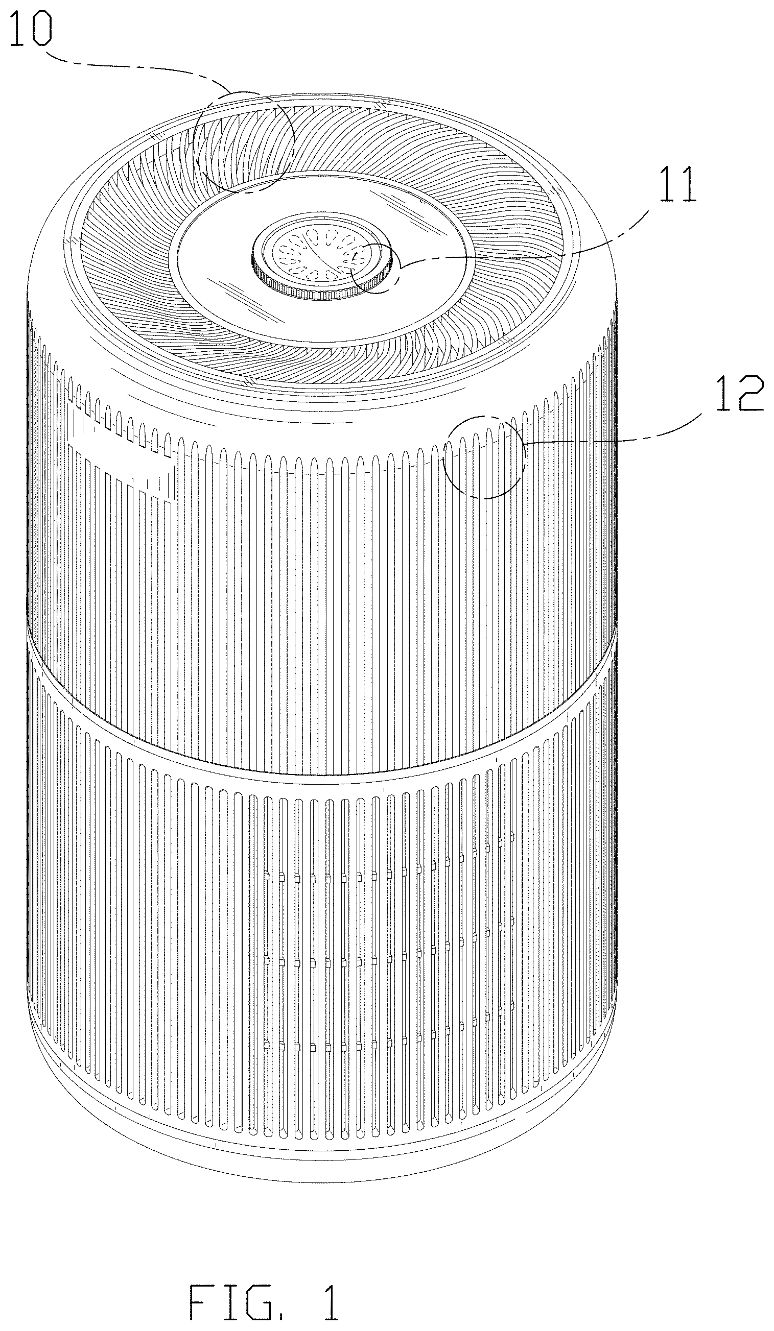 Patent USD1001989 — Air purifier — Figure 1