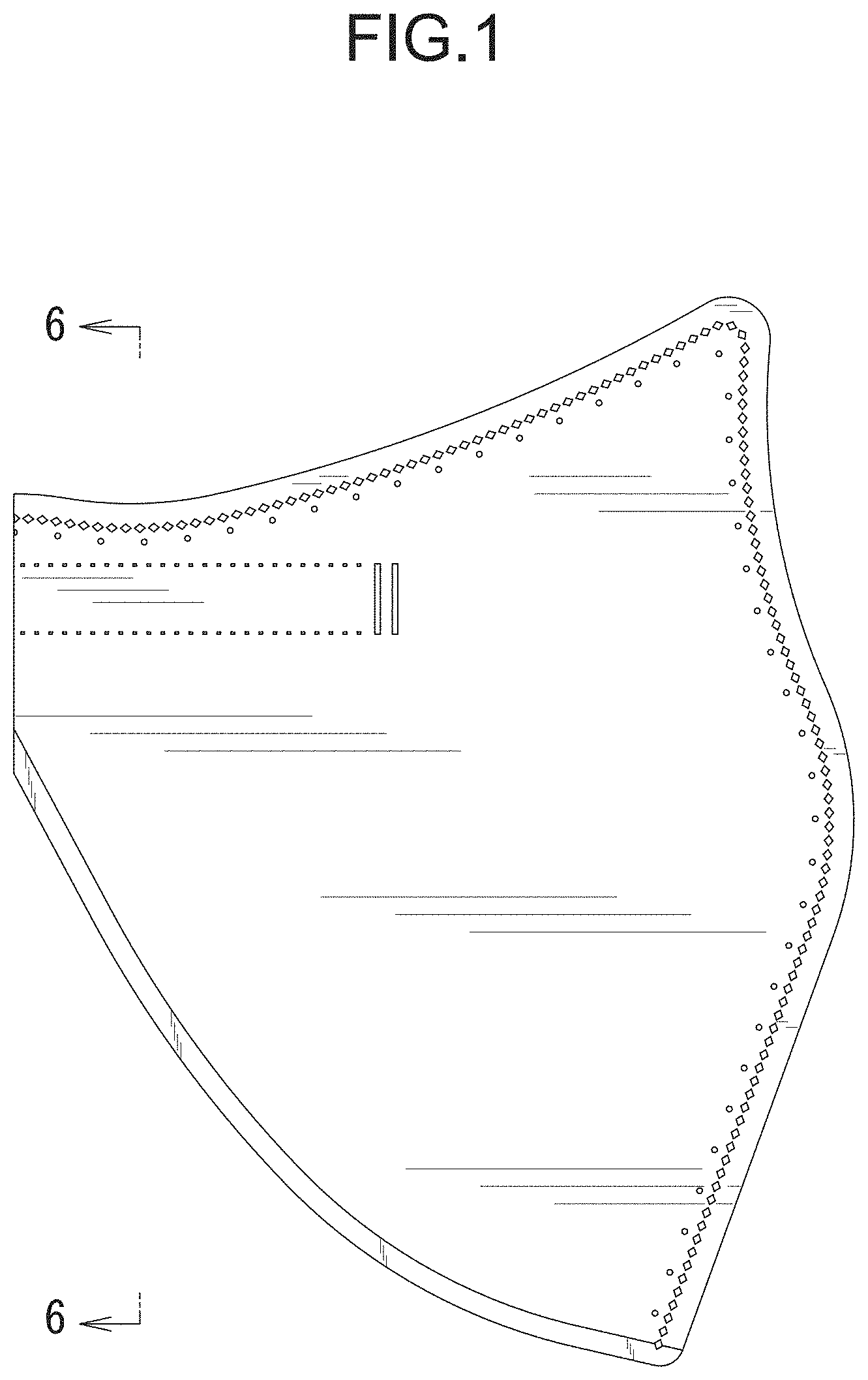 Patent USD1001999 — Face mask body — Figure 1