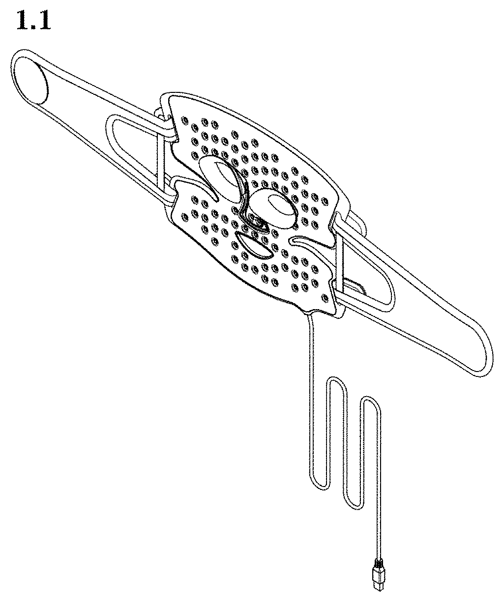 Patent USD1002023 — LED phototherapy mask — Figure 1