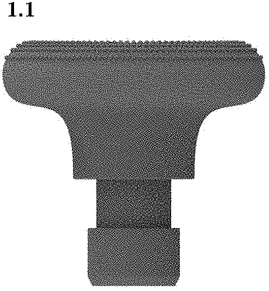 Patent USD1002027 — Massage head of the fascia gun — Figure 1