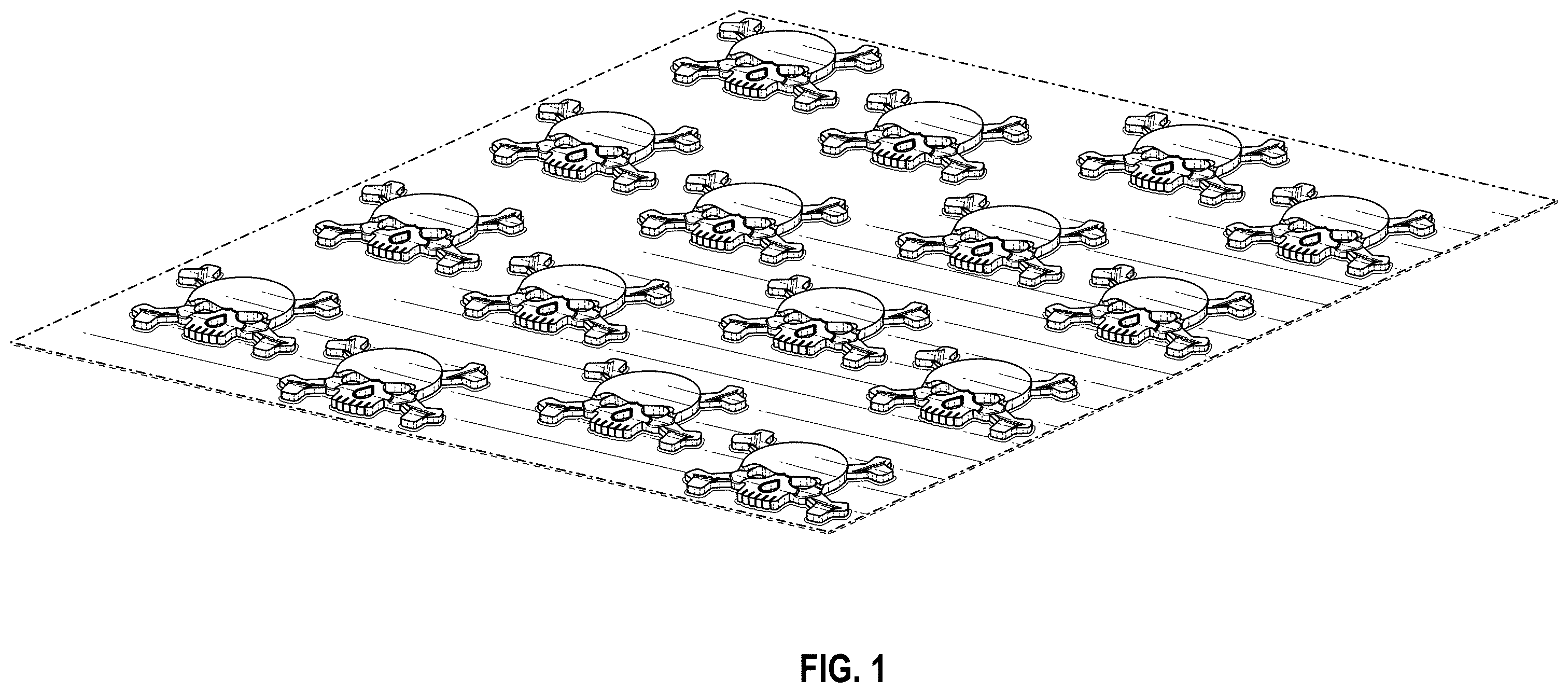 Patent USD1002034 — Plate with tread pattern — Figure 1