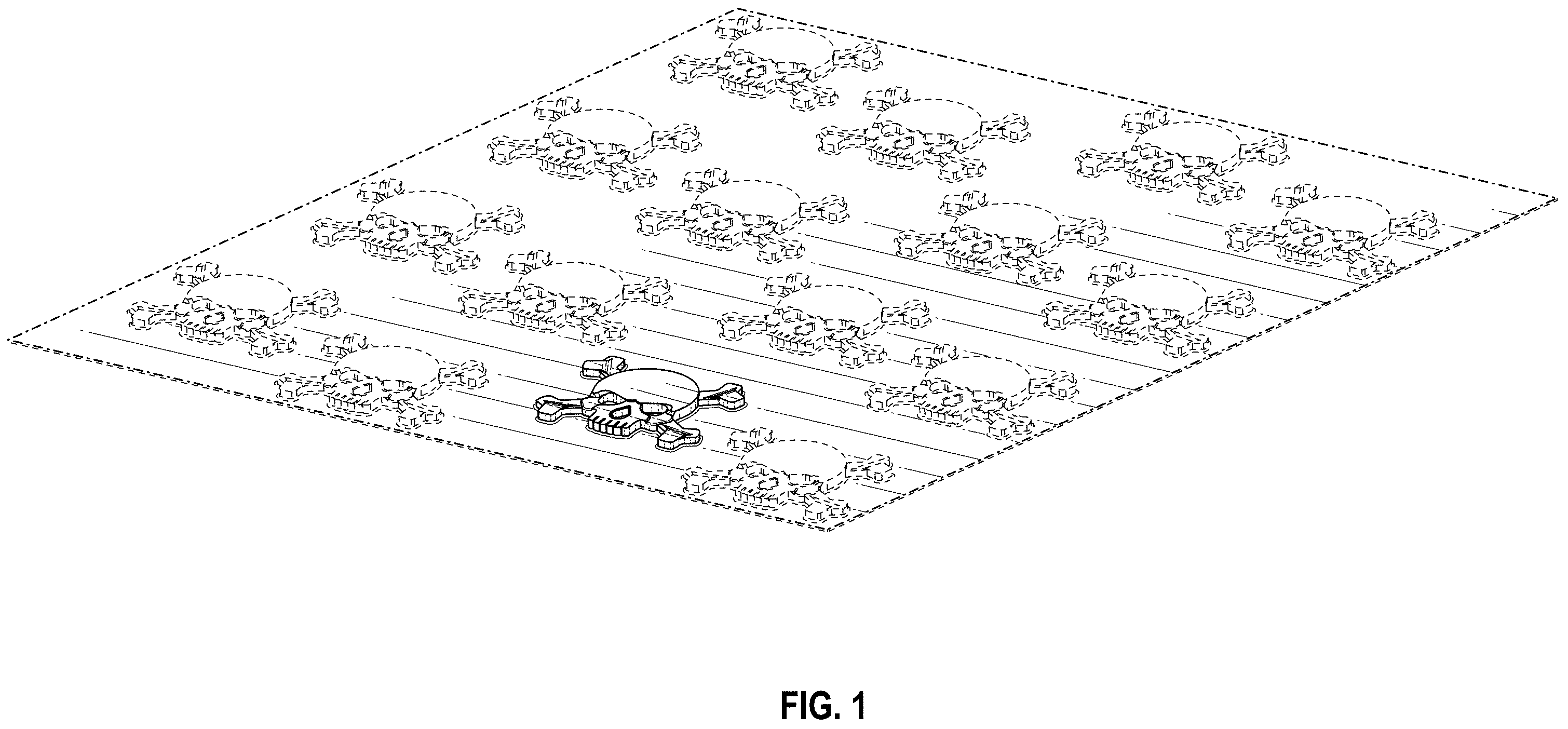 Patent USD1002035 — Plate with tread pattern — Figure 1