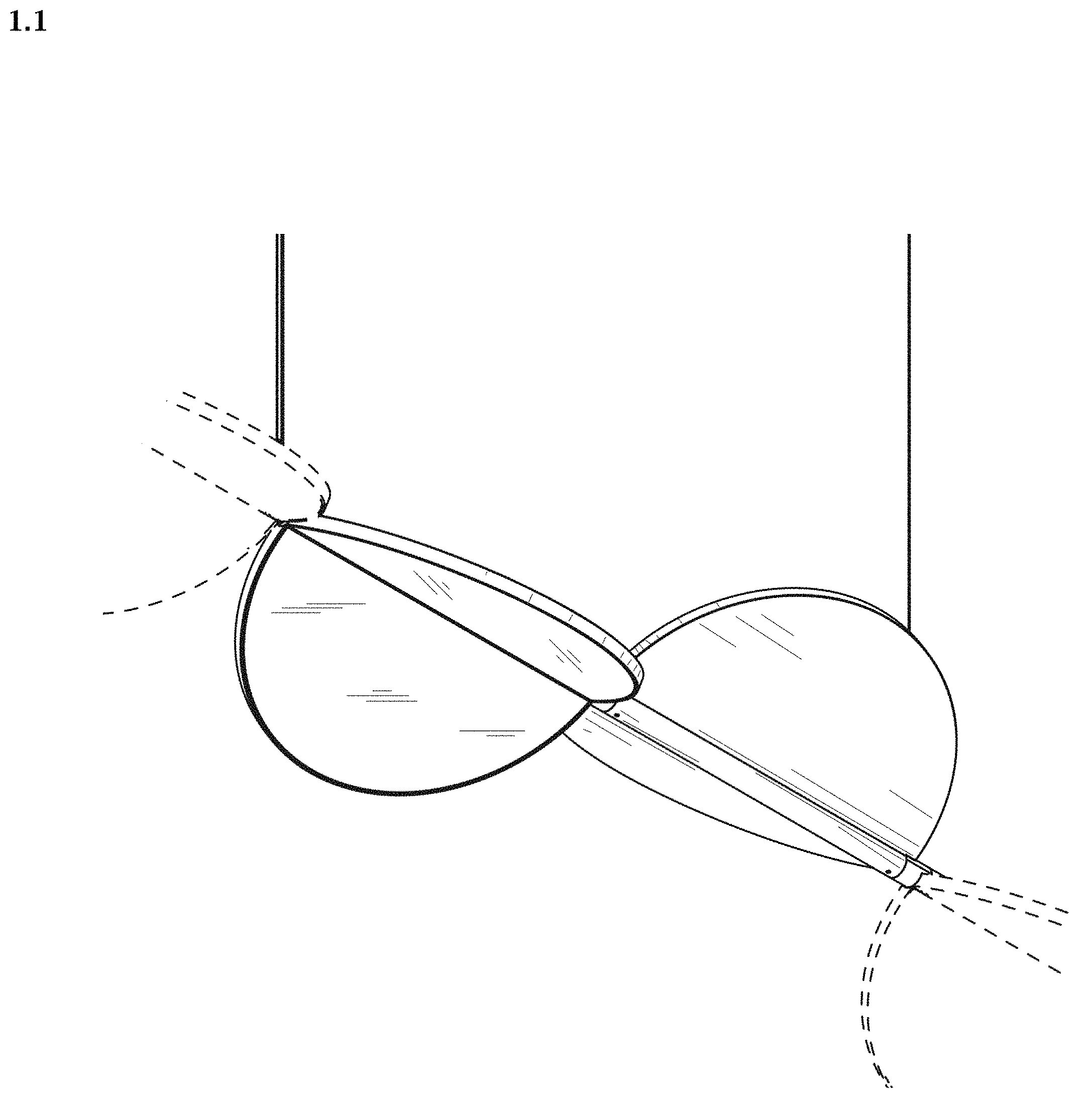 Patent USD1002068 — Portion of a suspension lamp — Figure 1