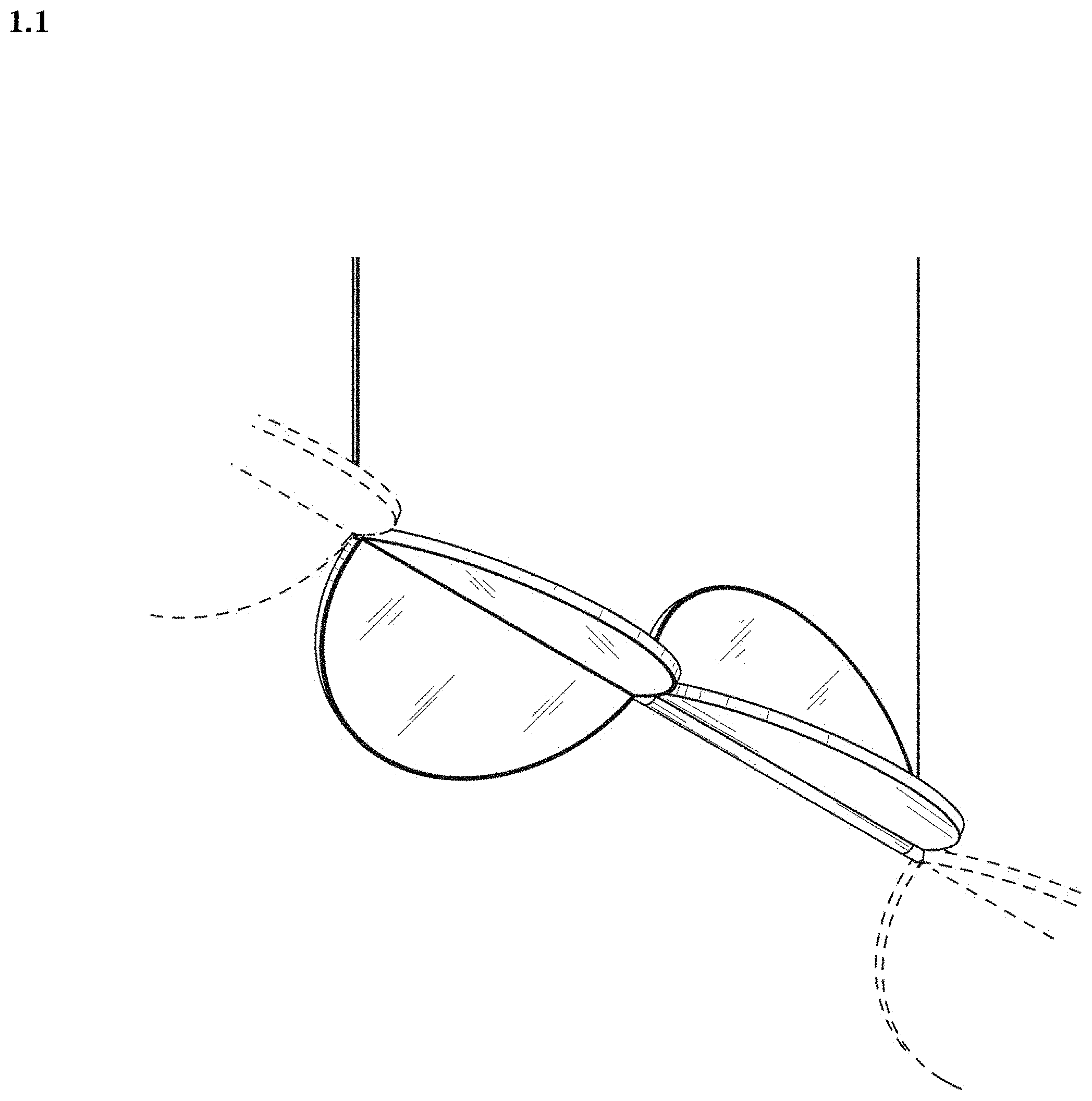 Patent USD1002070 — Portion of a suspension lamp — Figure 1