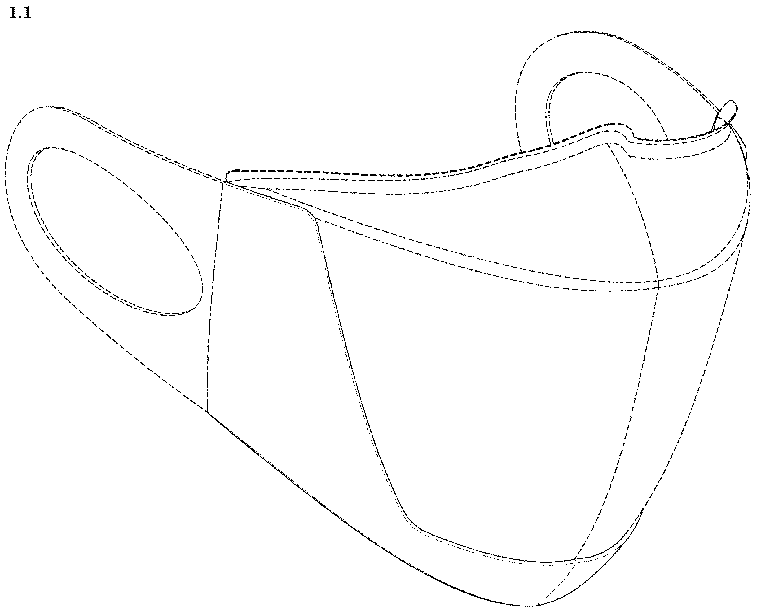 Patent USD1002113 — Protective face mask — Figure 1