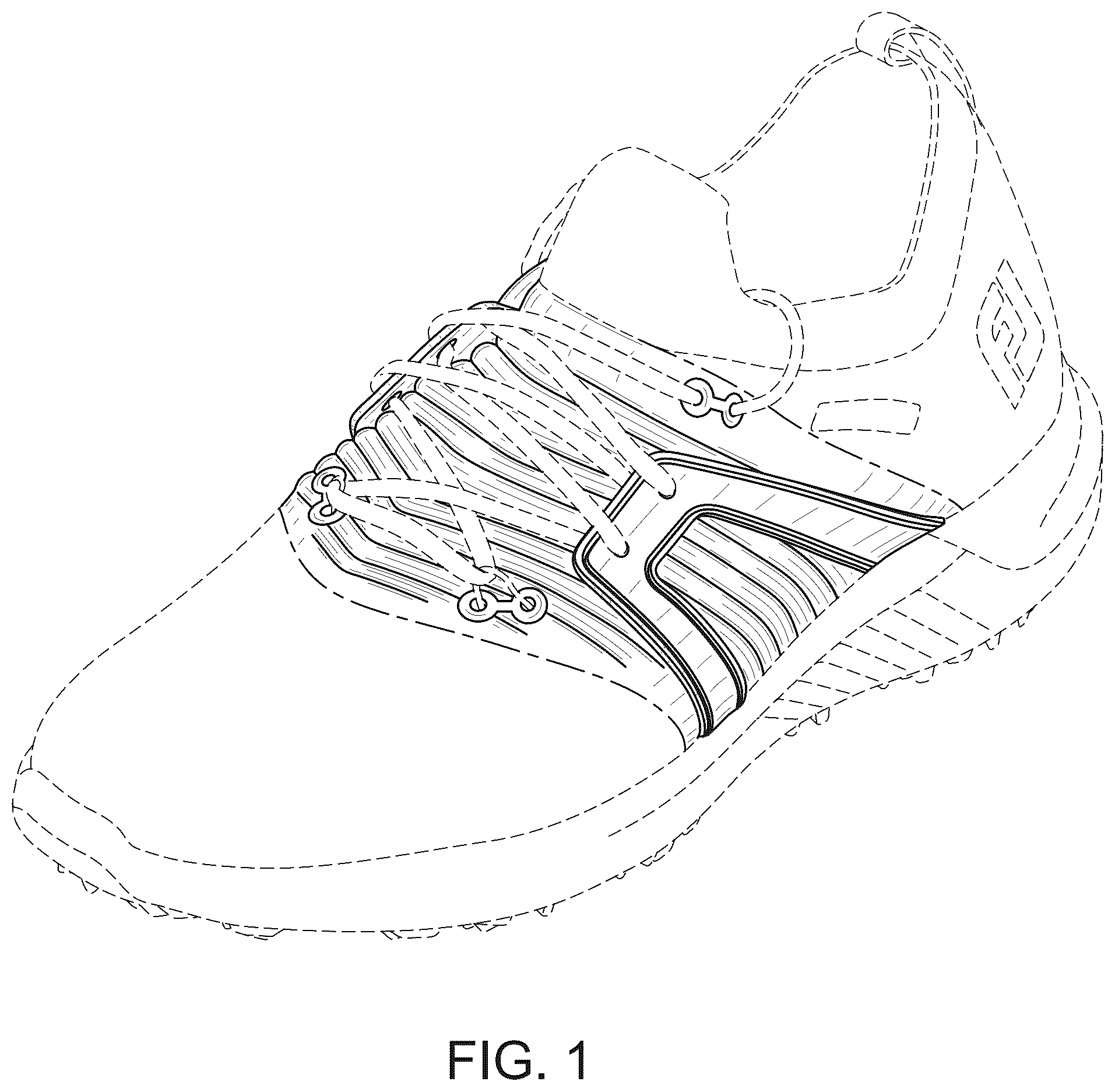 Patent USD1007836 — Golf shoe upper — Figure 1