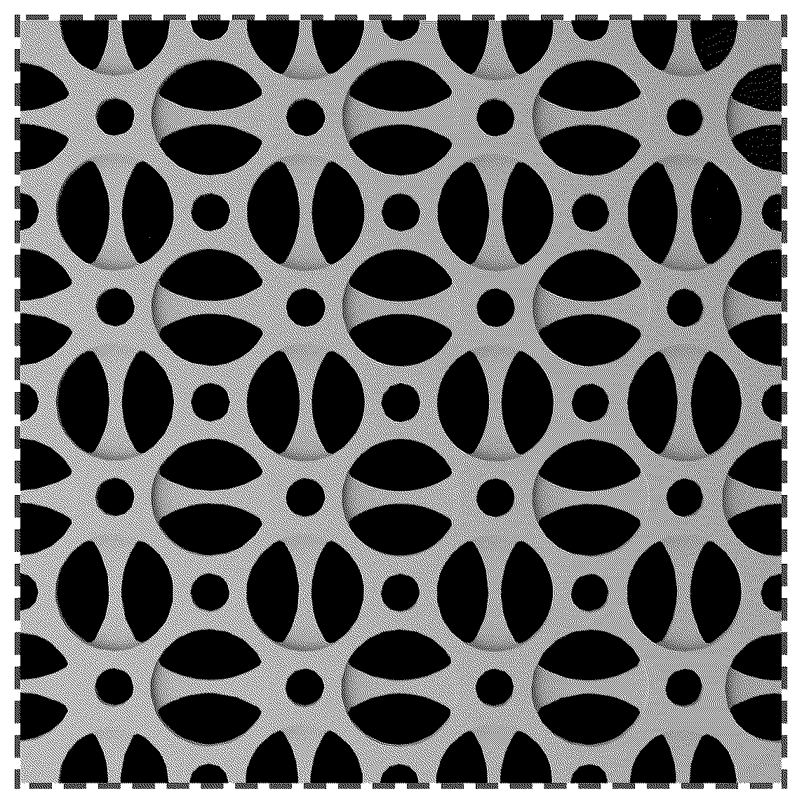 Patent USD1008228 — Decorative pattern for a tweeter speaker — Figure 1