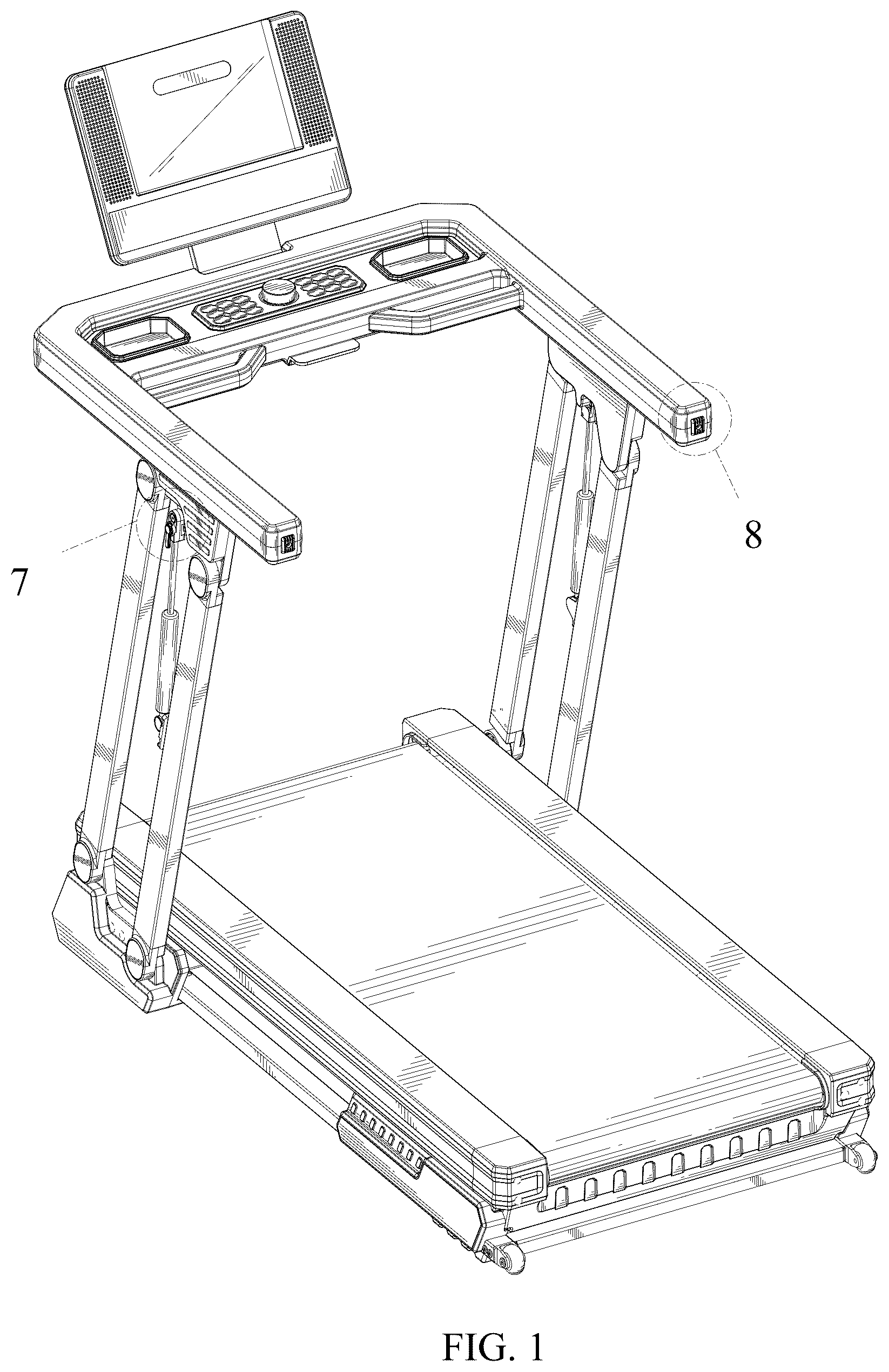 Patent USD1008376 — Treadmill — Figure 1