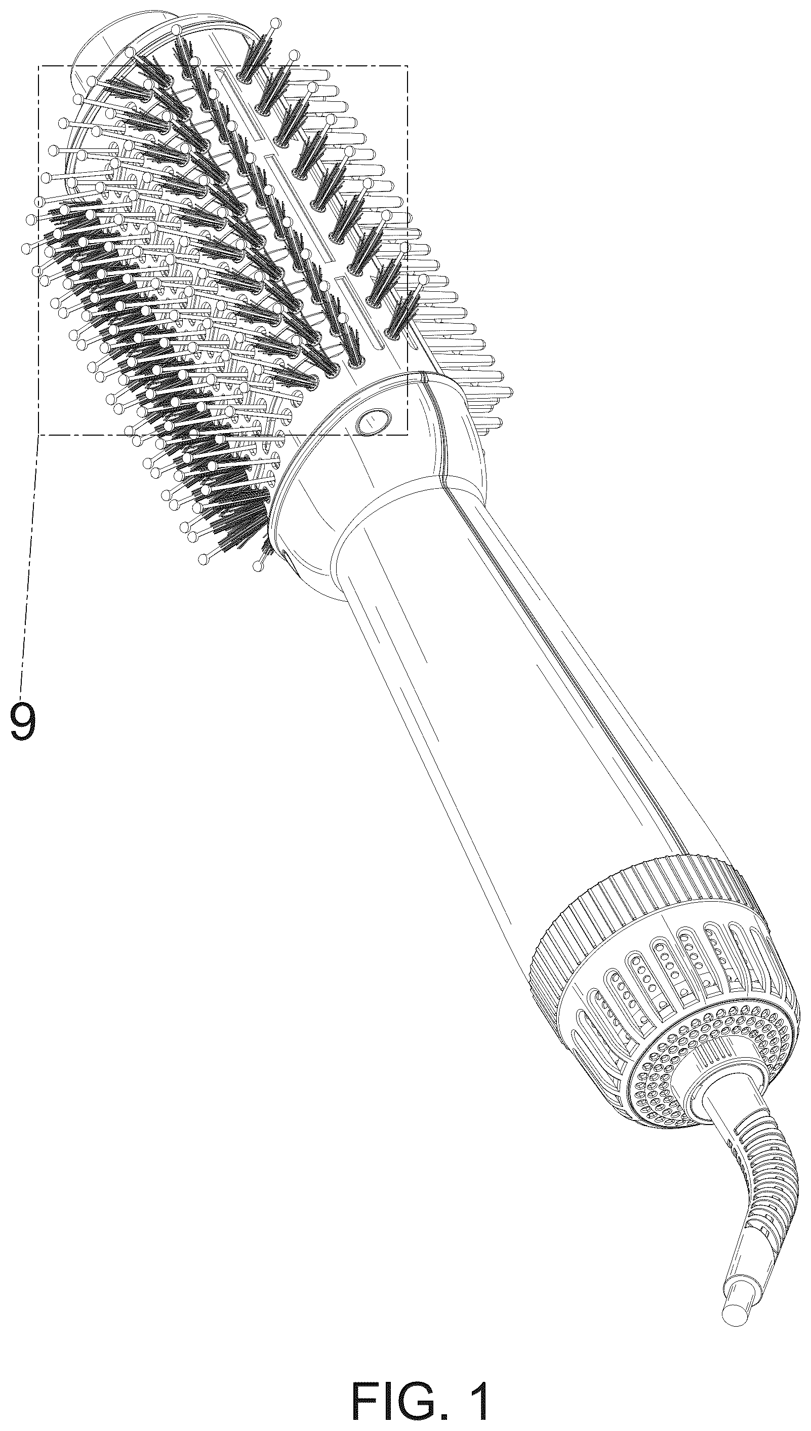 Patent USD1008550 Figure 1 – Hot air brush