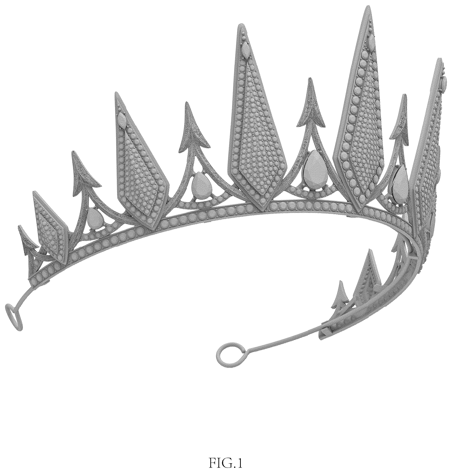 Patent USD1008553 — Crown — Figure 1