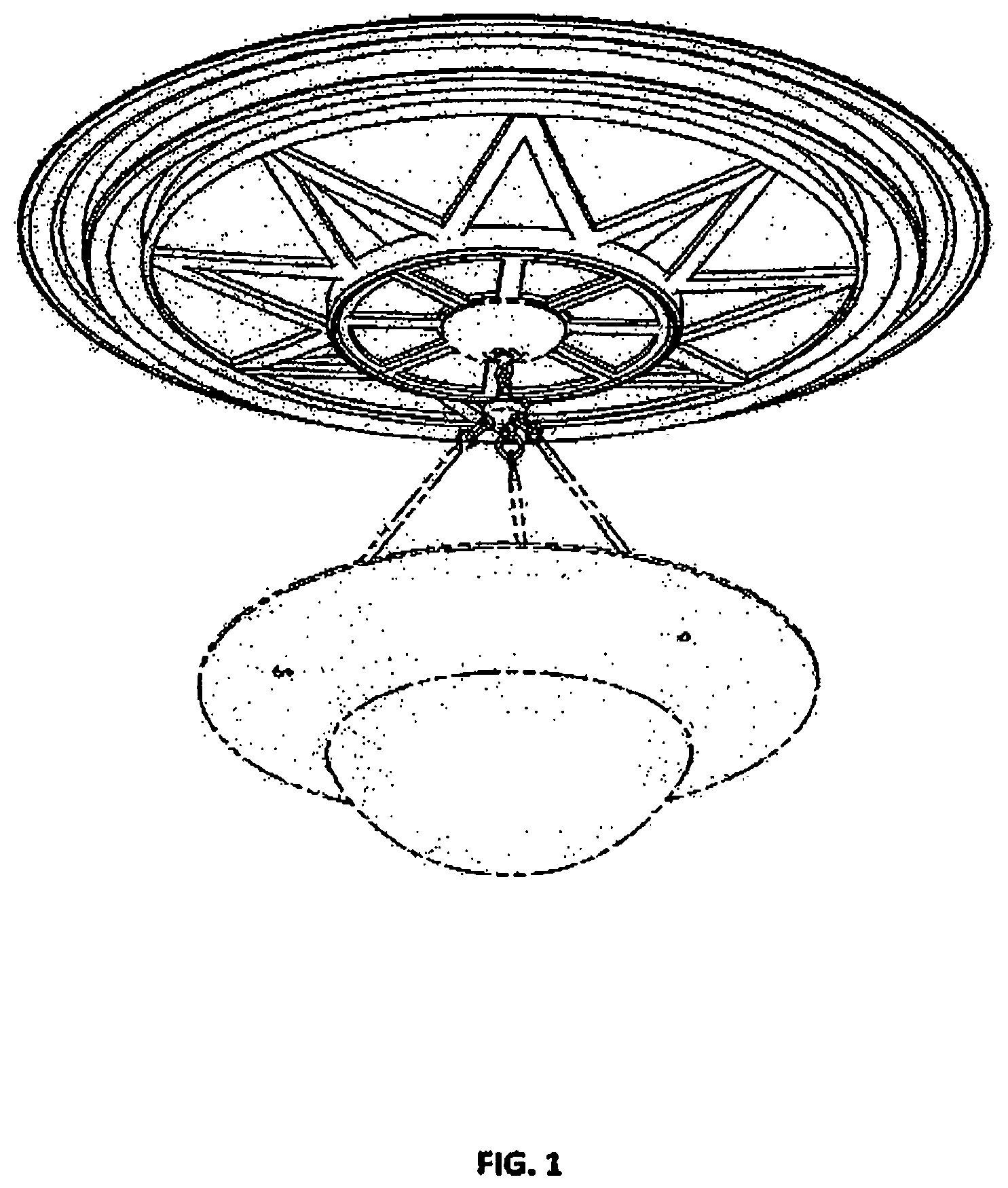 Patent USRE049679 Figure 1 – Medallion fan