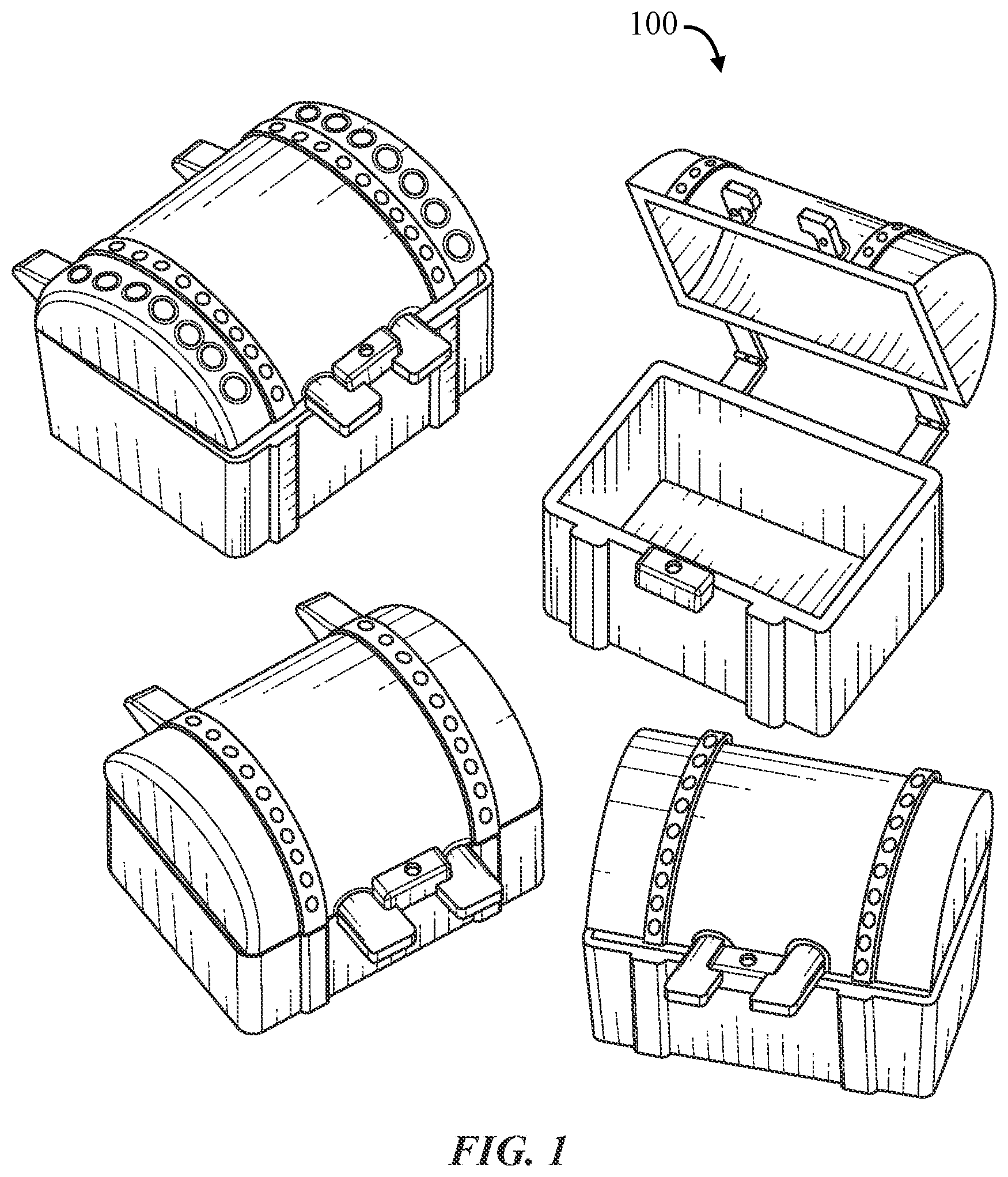 Patent US12090016 Figure 1 – Disappearing tooth and object container