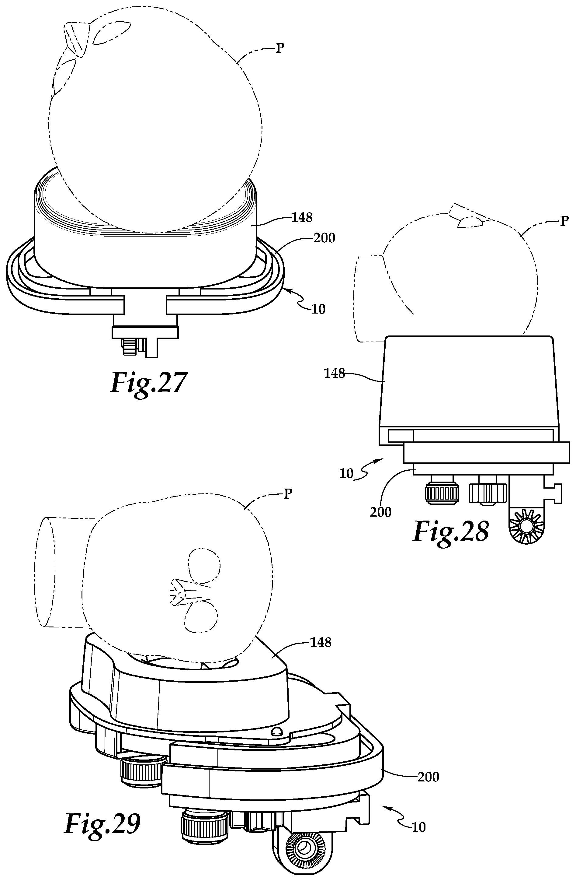 Patent US12090094 Figure 11 – Surgical universal headrest including skull pin holder assembly