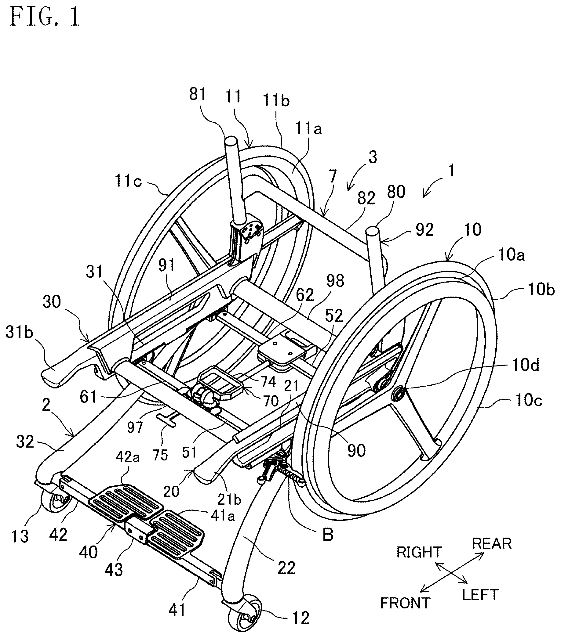 Patent US12090099 — Wheelchair — Figure 1